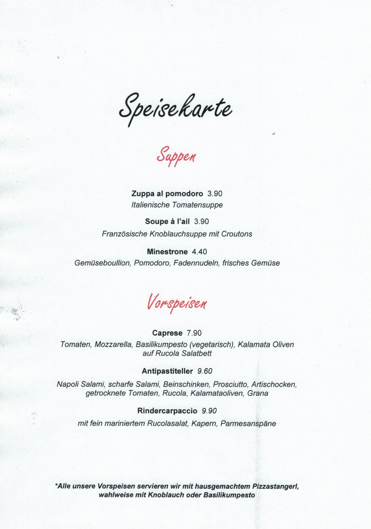 Menu Flamestone Pizzabar In Vienna Thefork