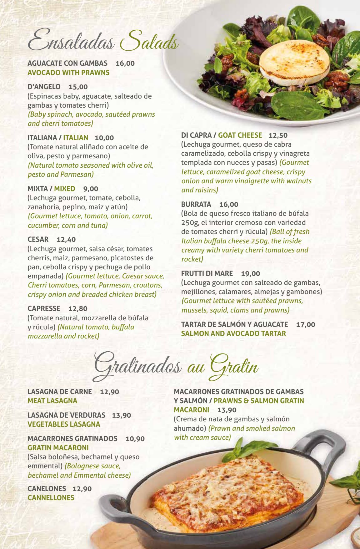 Menus 2024 Da Angelo in Benalmadena TheFork