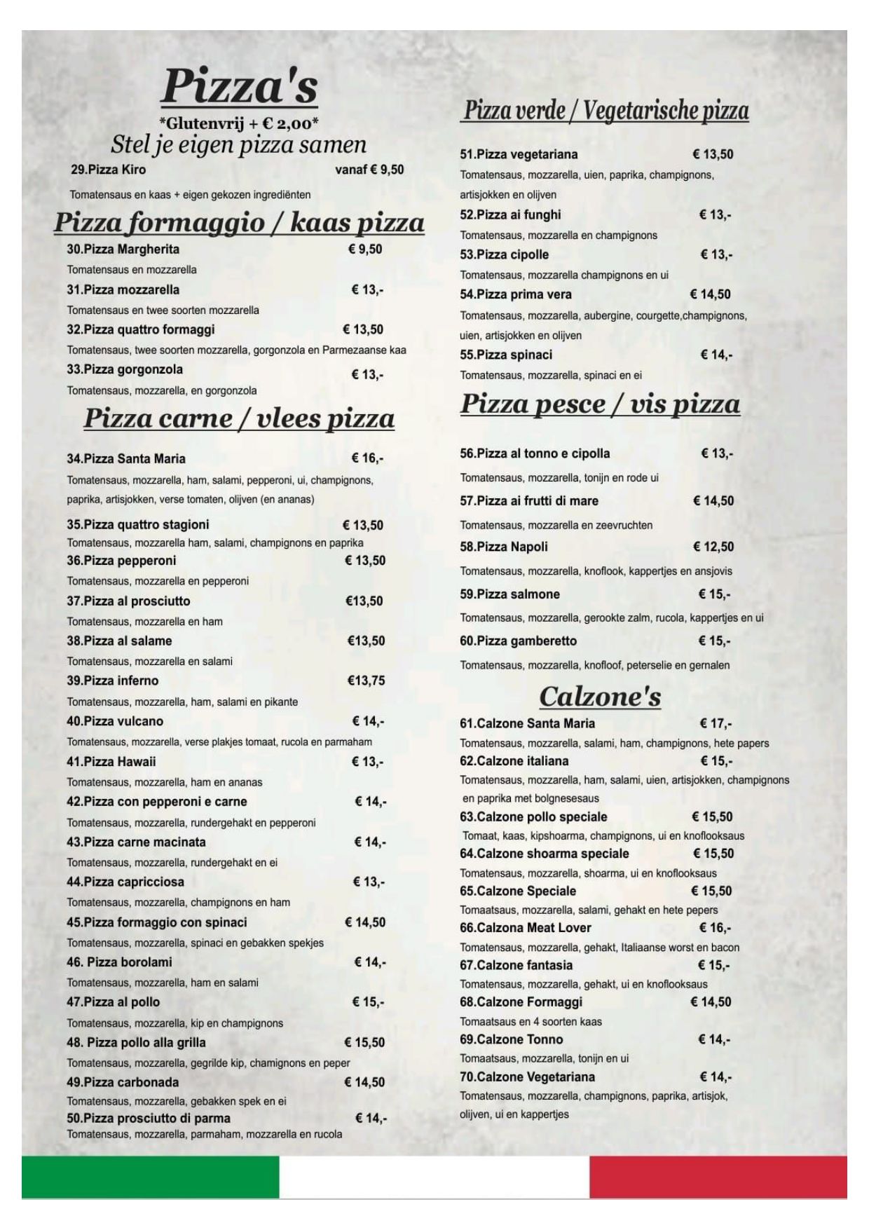 Xis Patronato menù, Santa Maria - Main Menu