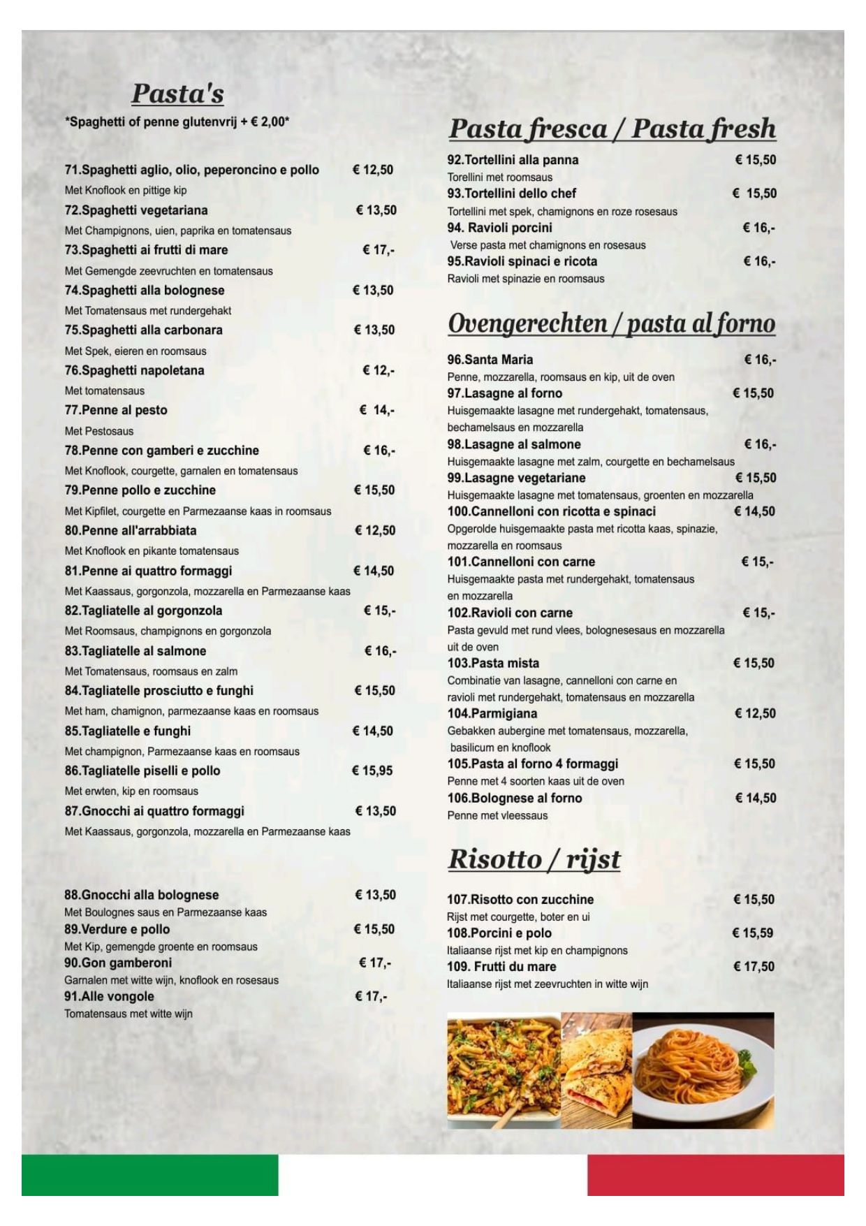 Xis Patronato menù, Santa Maria - Main Menu