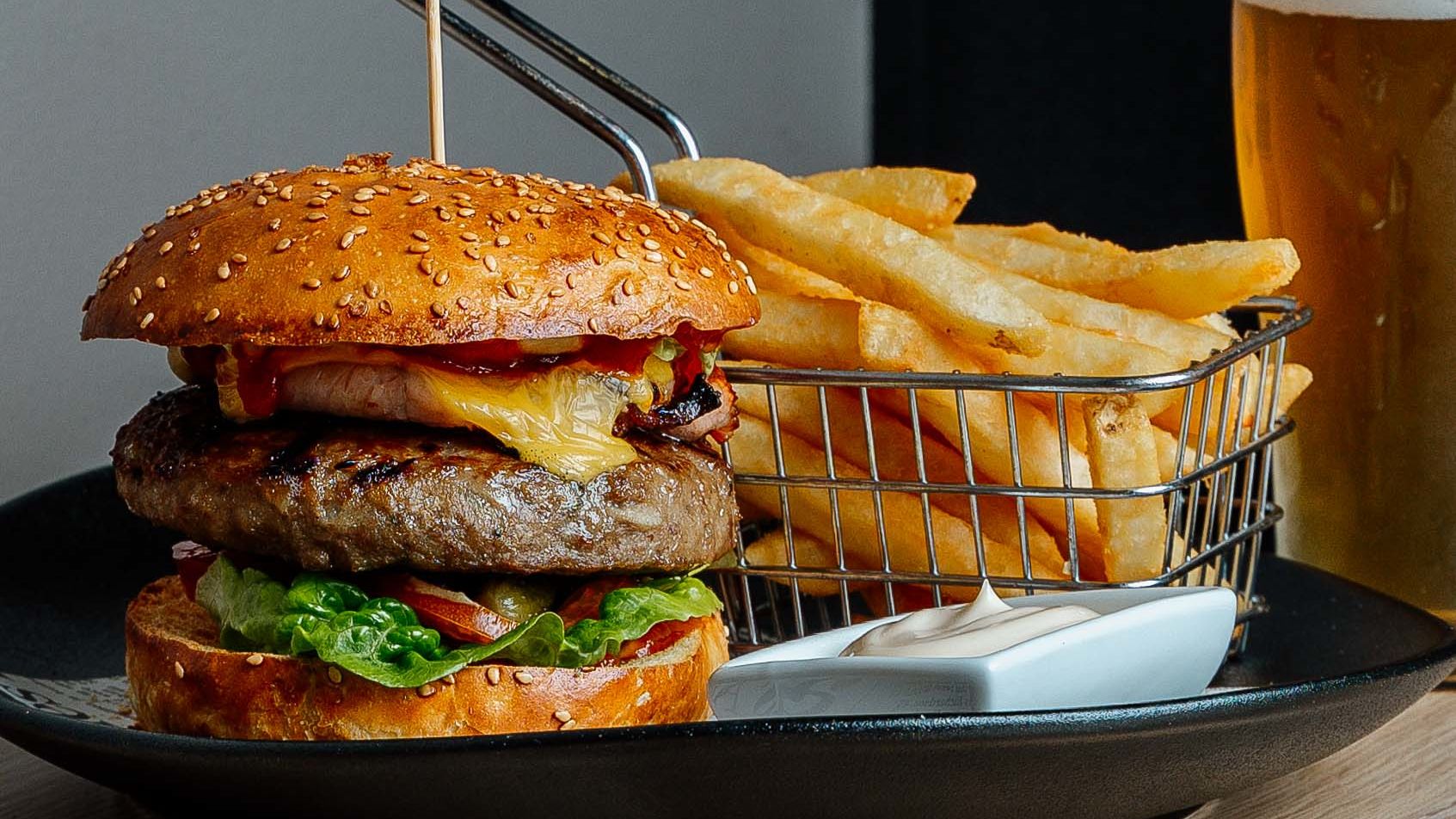 Beef Burger - The Yarraville Club Bistro, Yarraville (VIC)