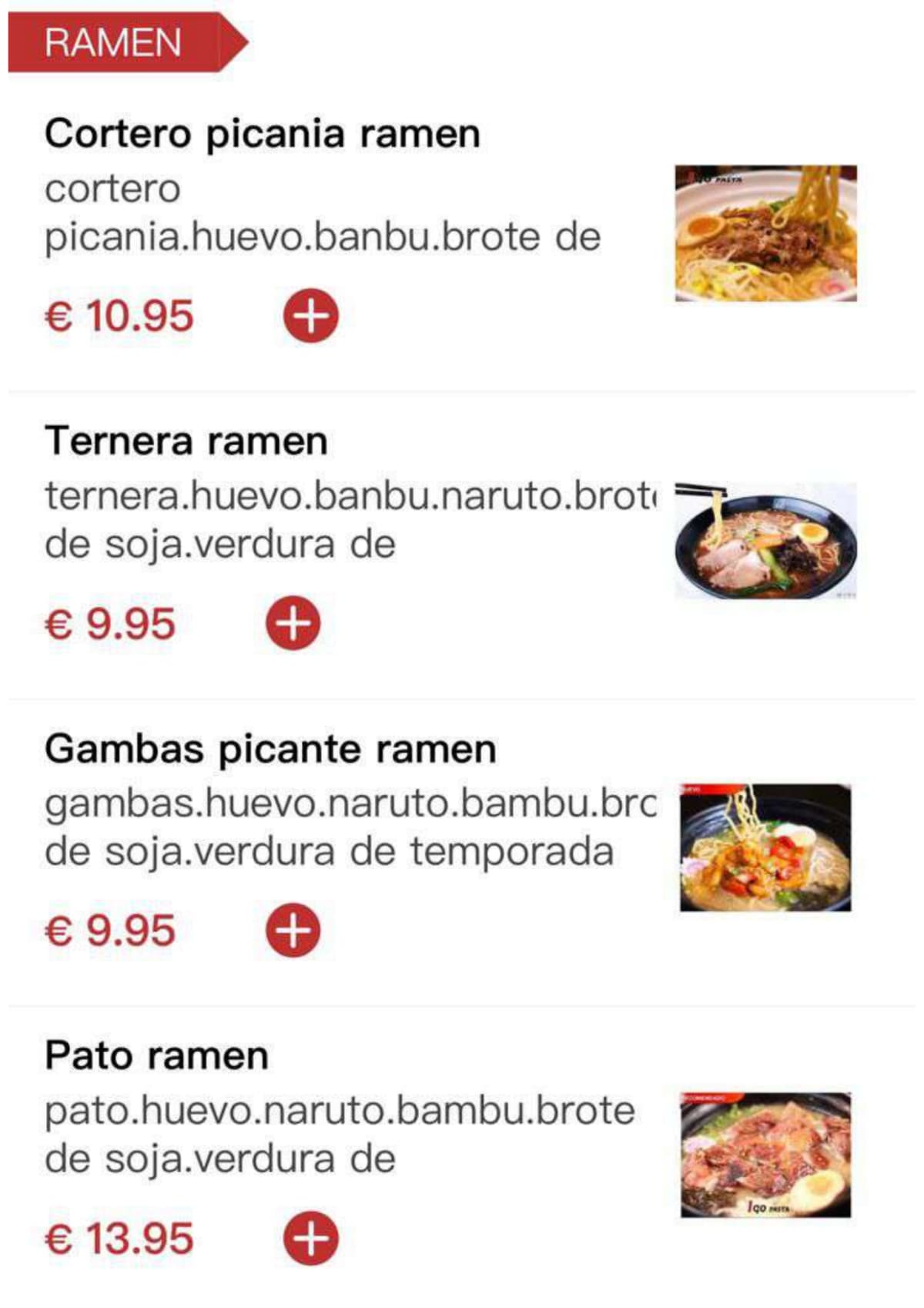 Nuo Sushi & Ramen menu