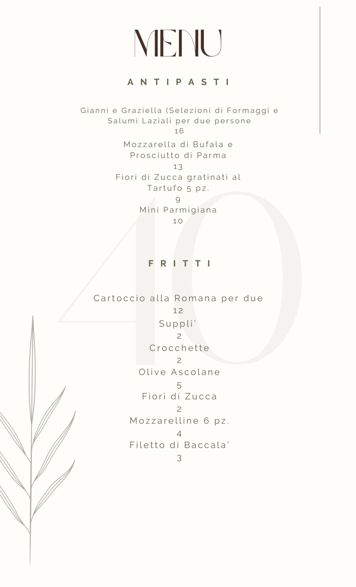 Ristorante Pizzeria da Gianni e Graziella menu