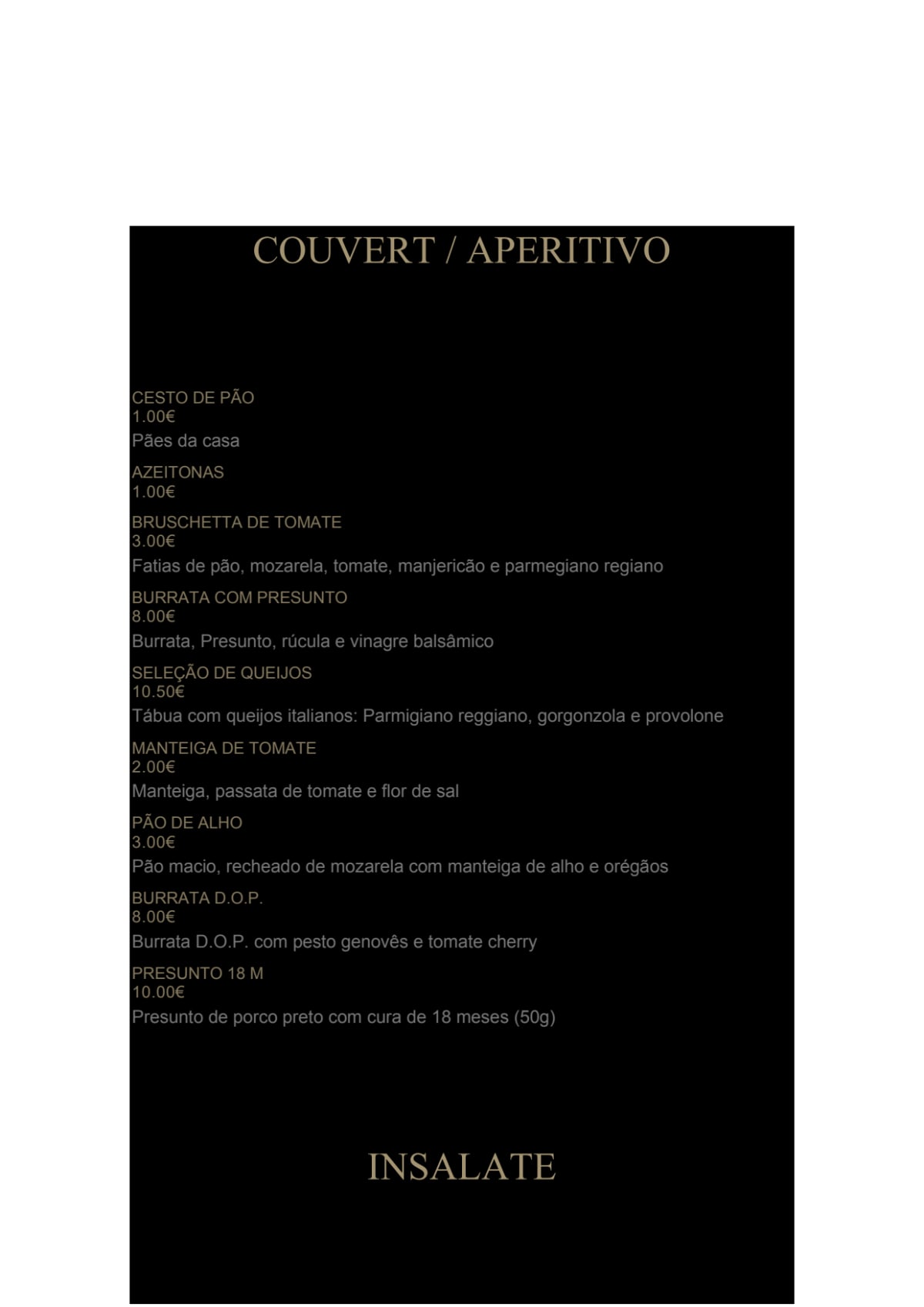 Di Amici Pizza em Casa menu