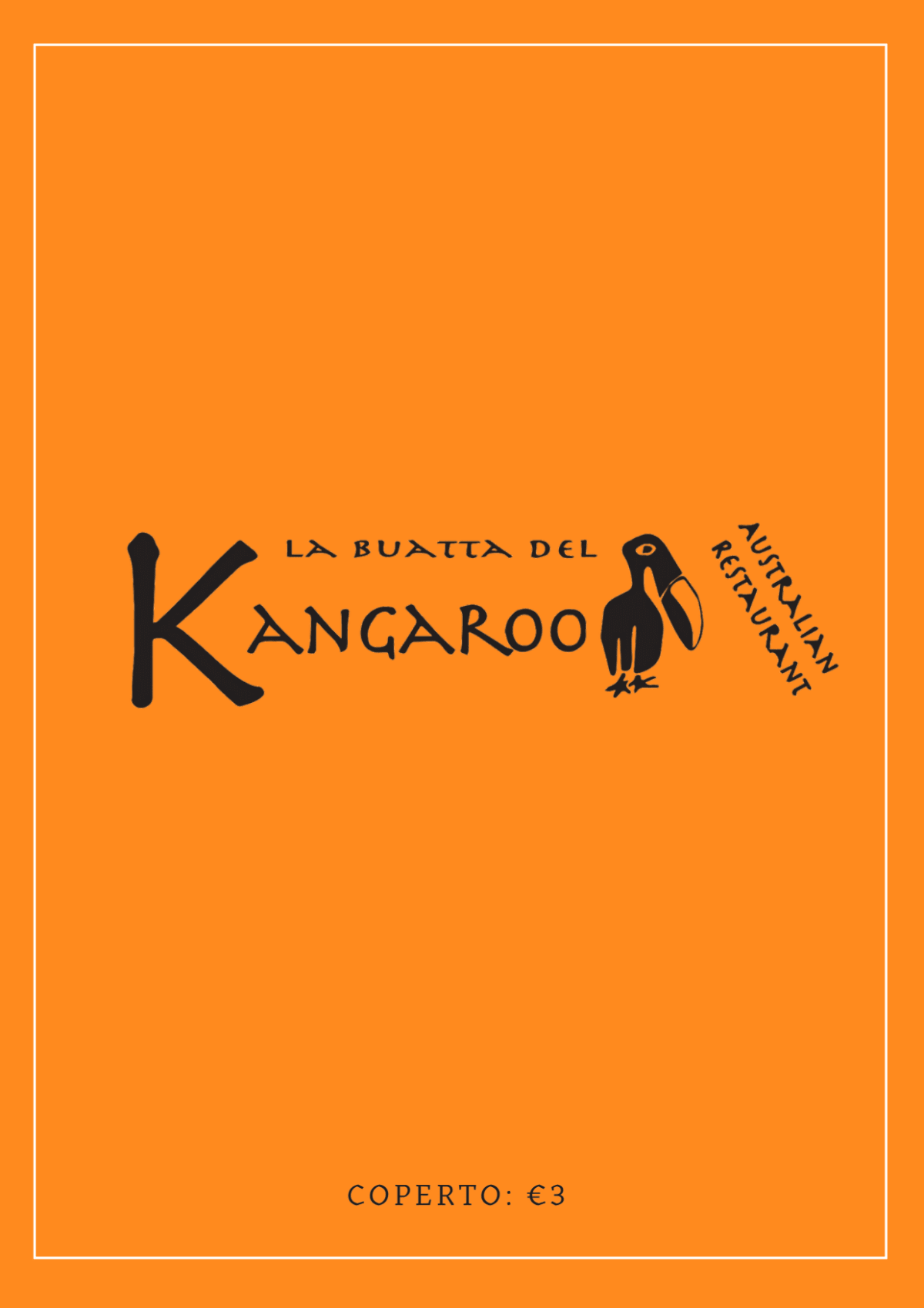 La Buatta del Kangaroo menu