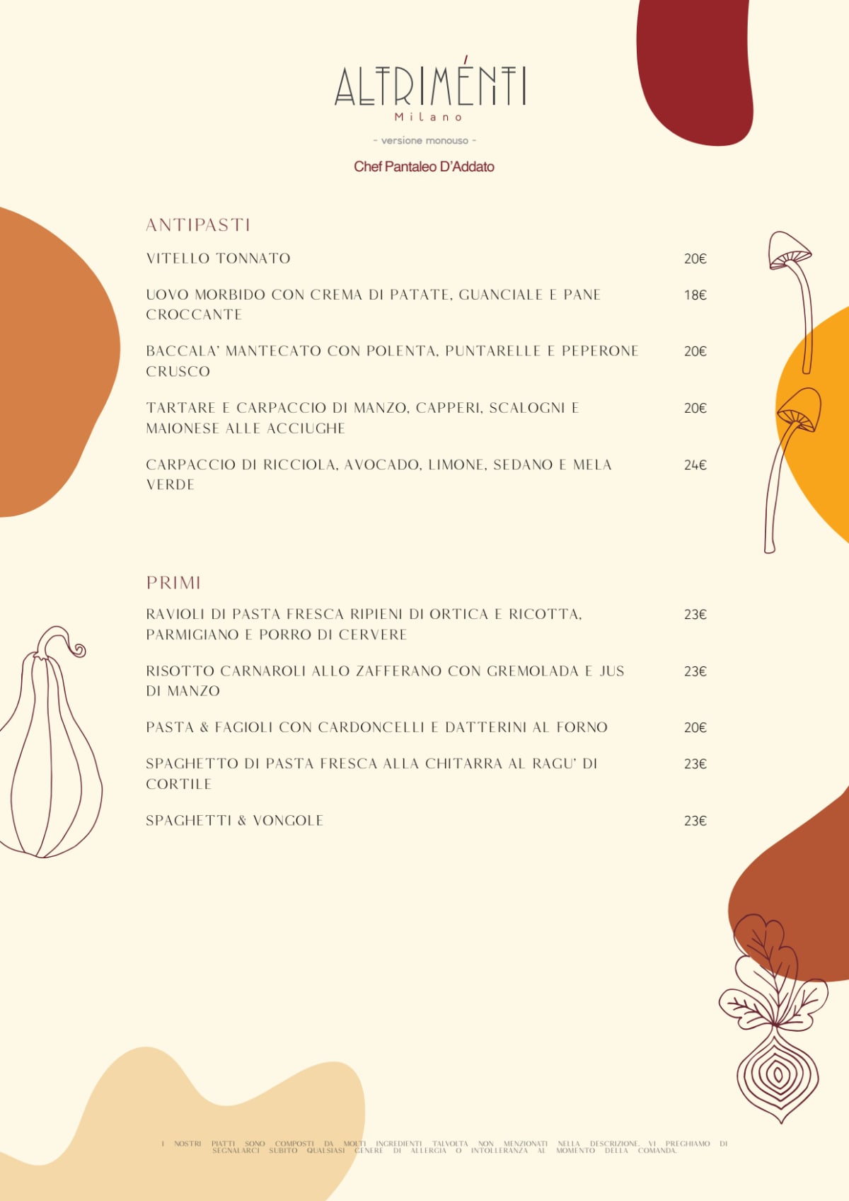 Altrimenti menu