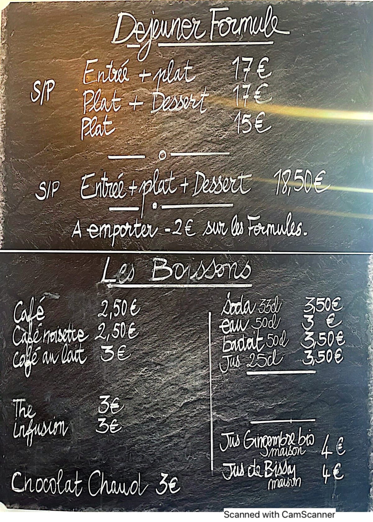 Un Monde Gourmand menu