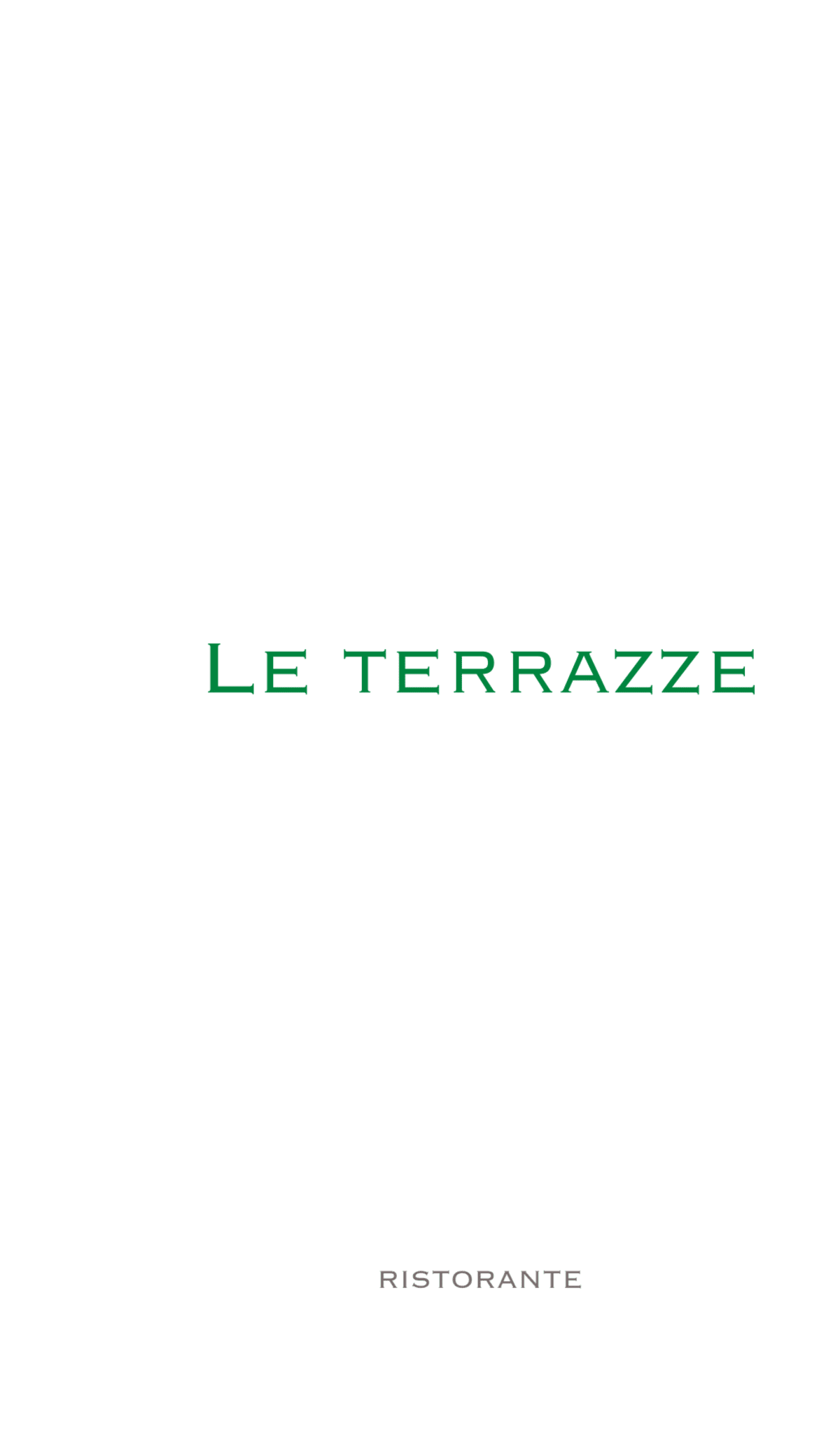 LE TERRAZZE menu