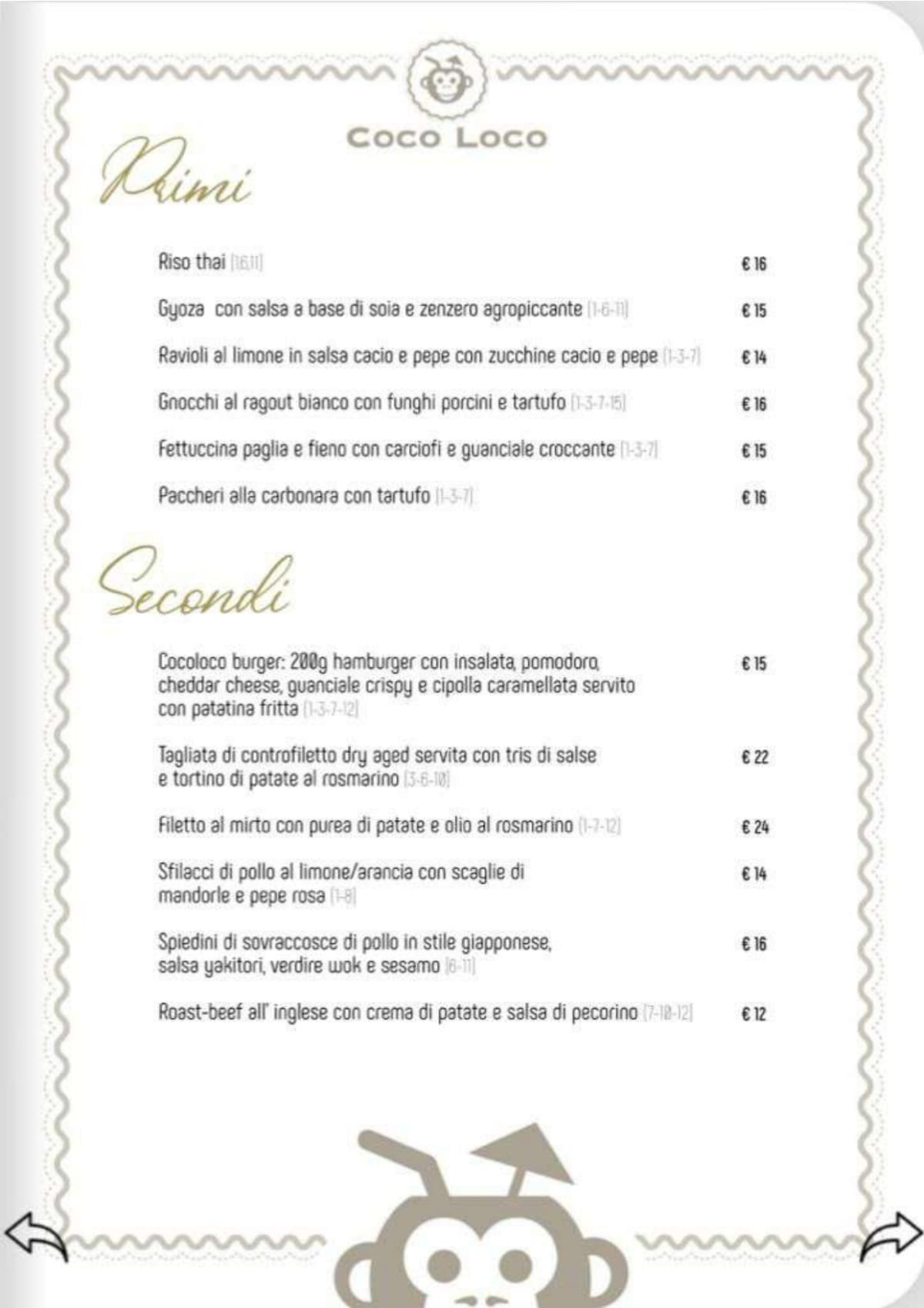 Coco loco menu outlet