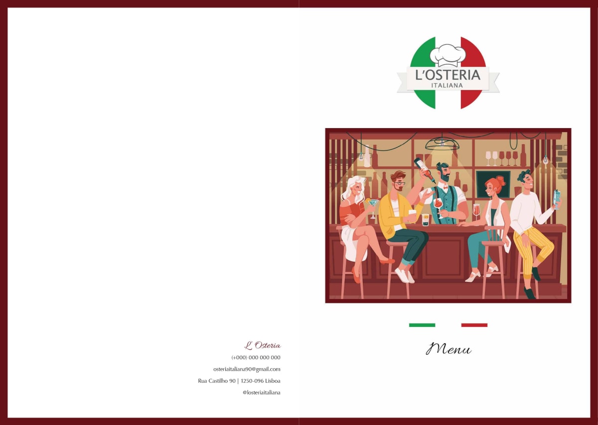 L'osteria restaurante italiano menu