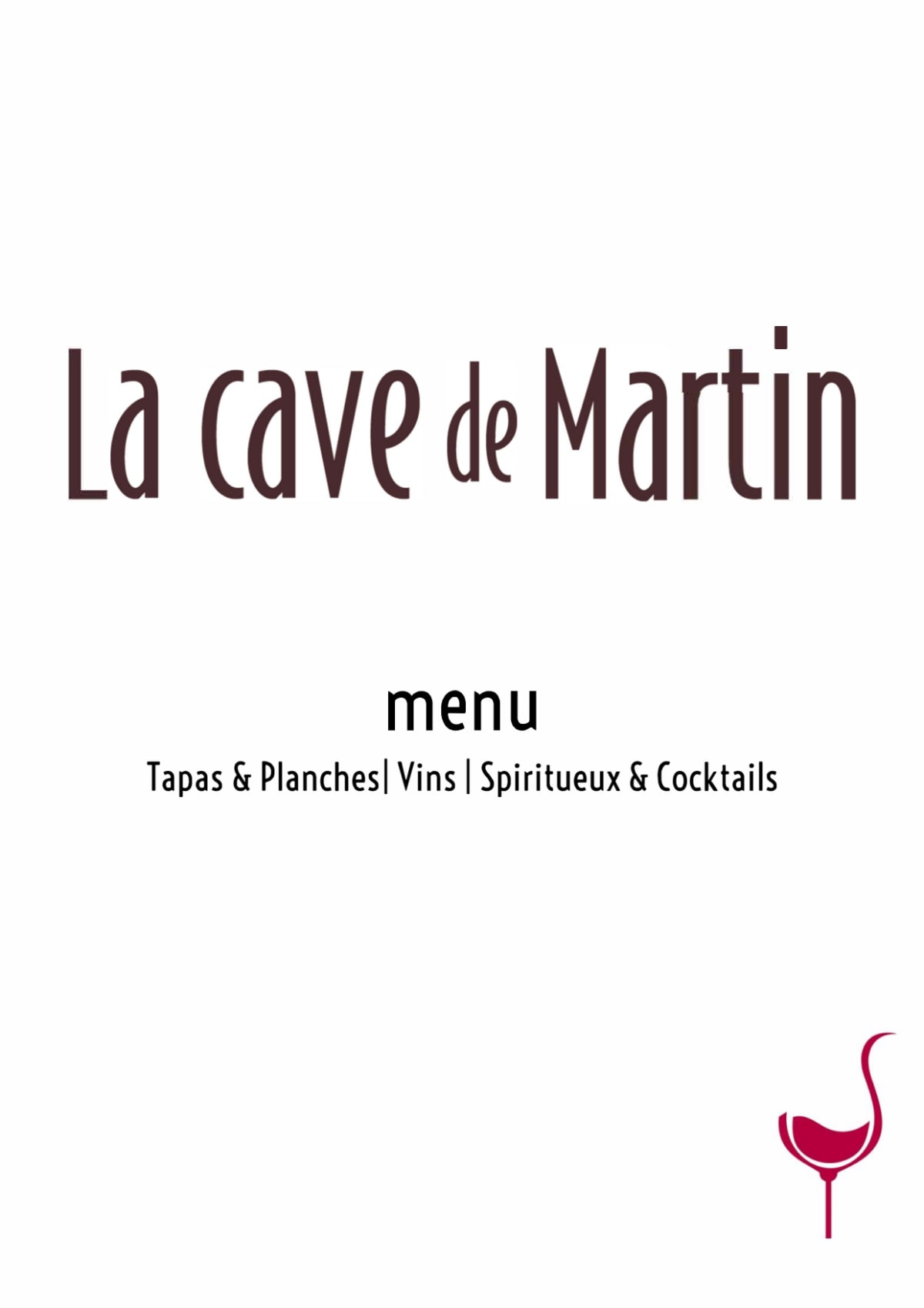 La Cave de Martin menu