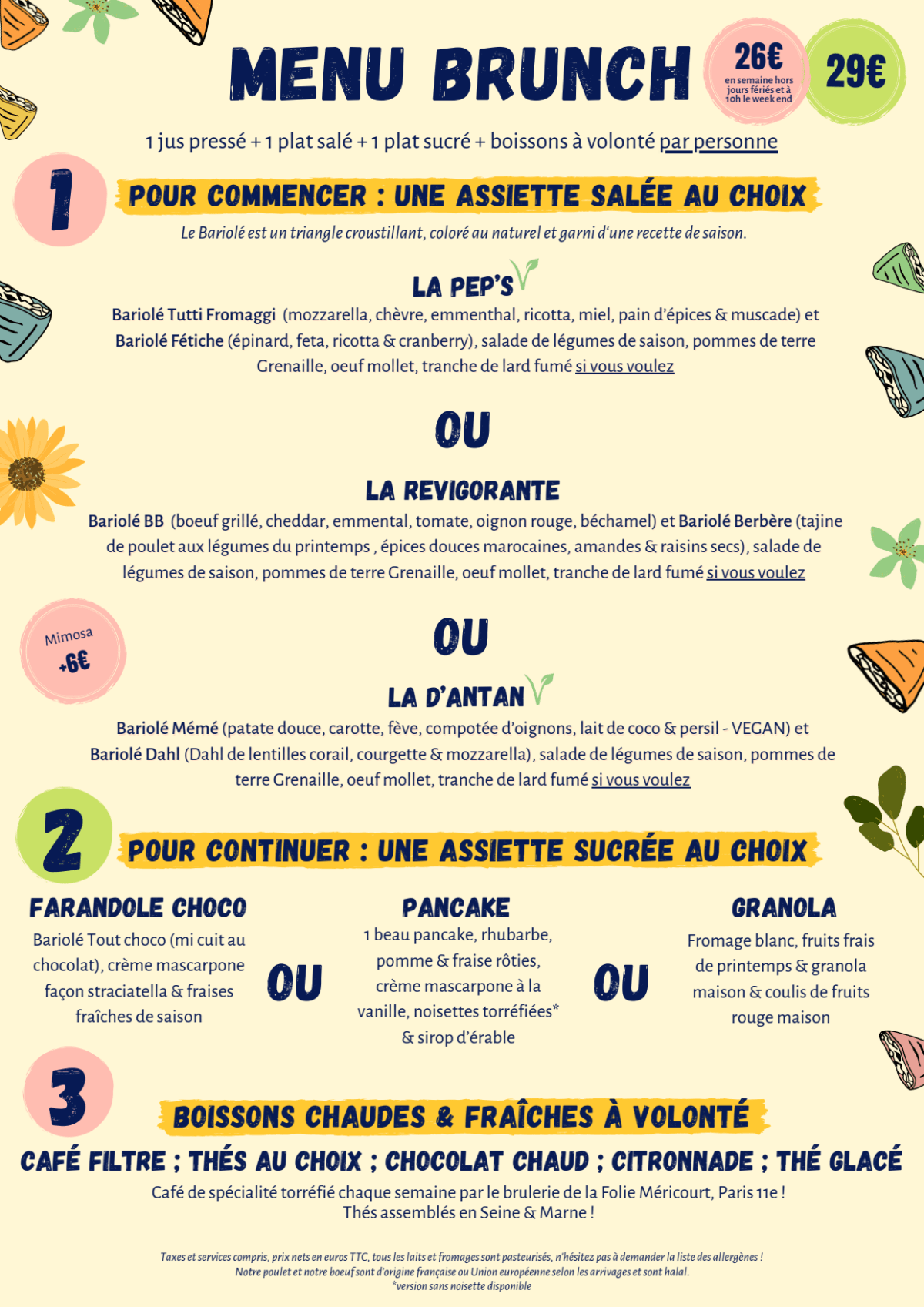 Les Bariolés de Maud menu