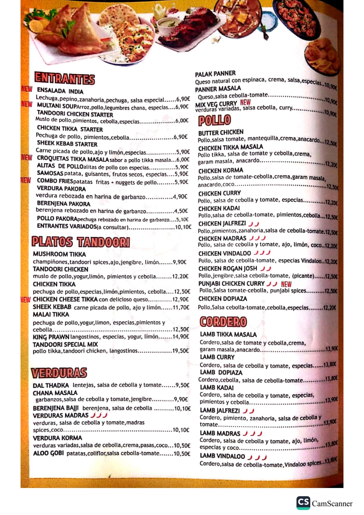 Menu 2024 Indian Lotus Parla in Parla TheFork