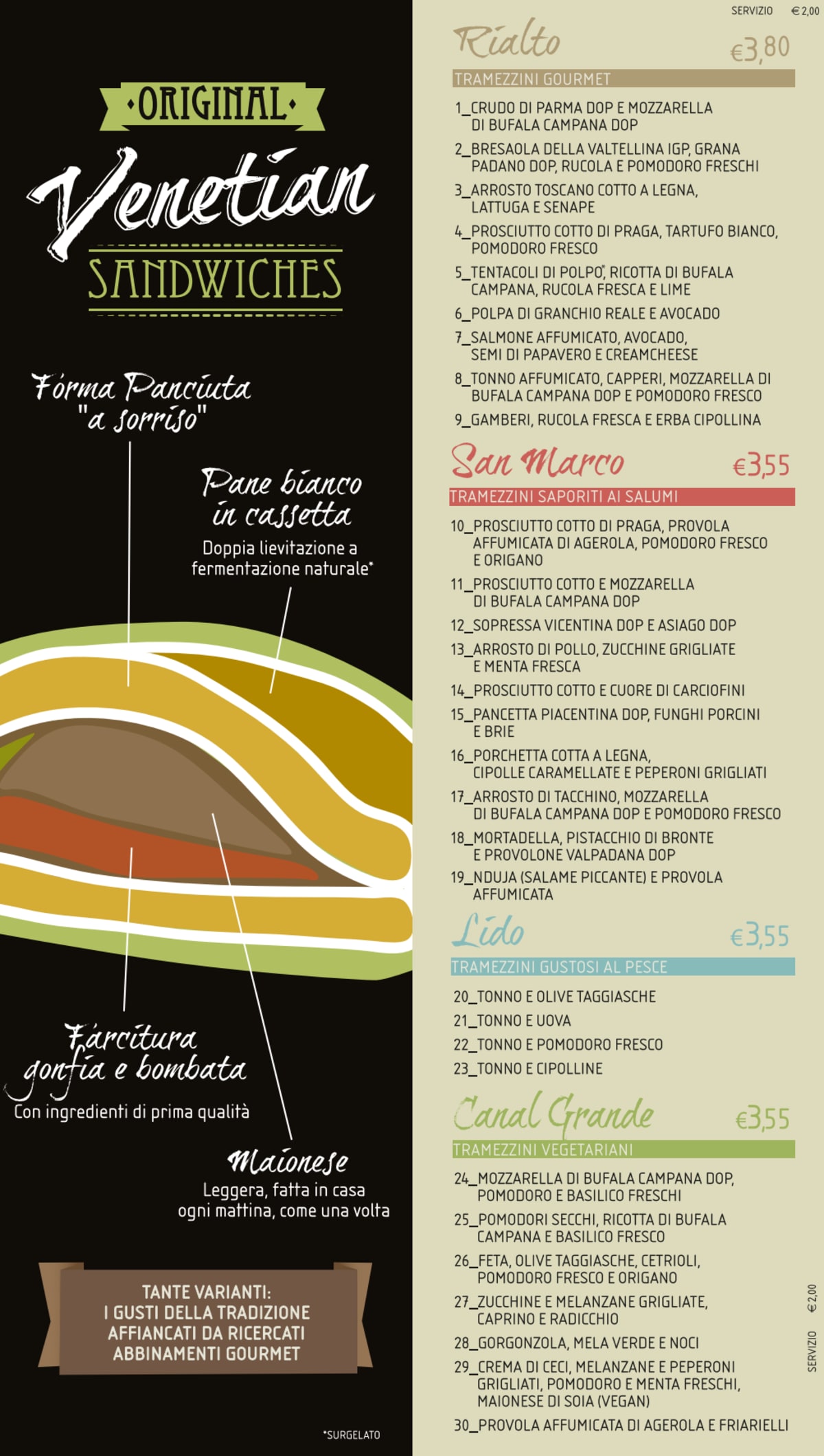 Tramè – Darsena menu