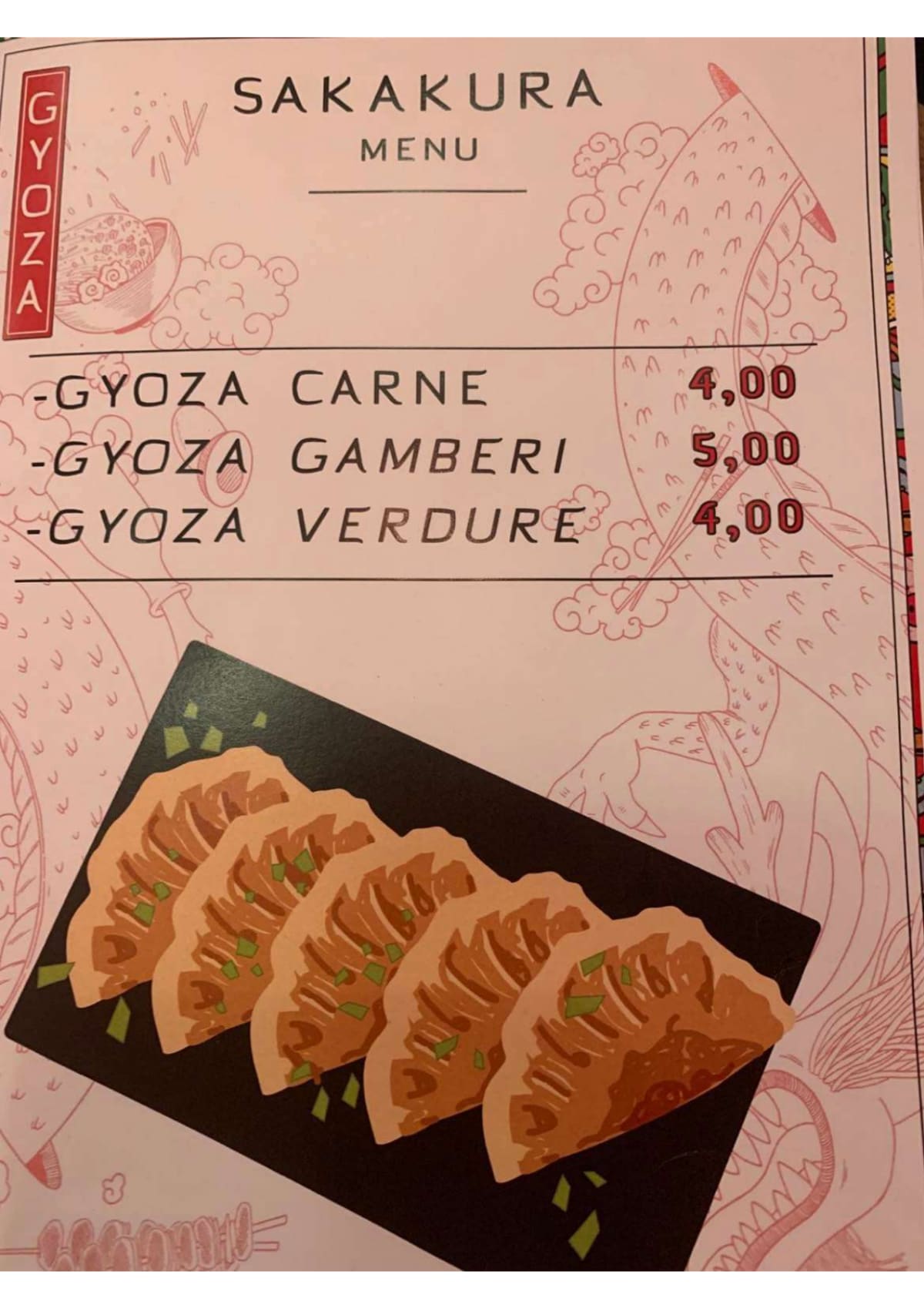 Sakakura menu