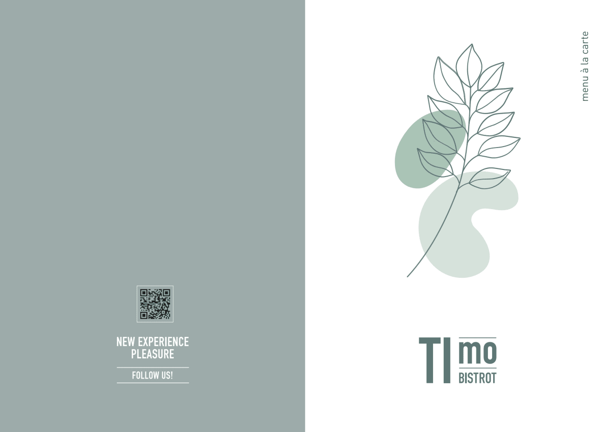 Timo Bistrot menu