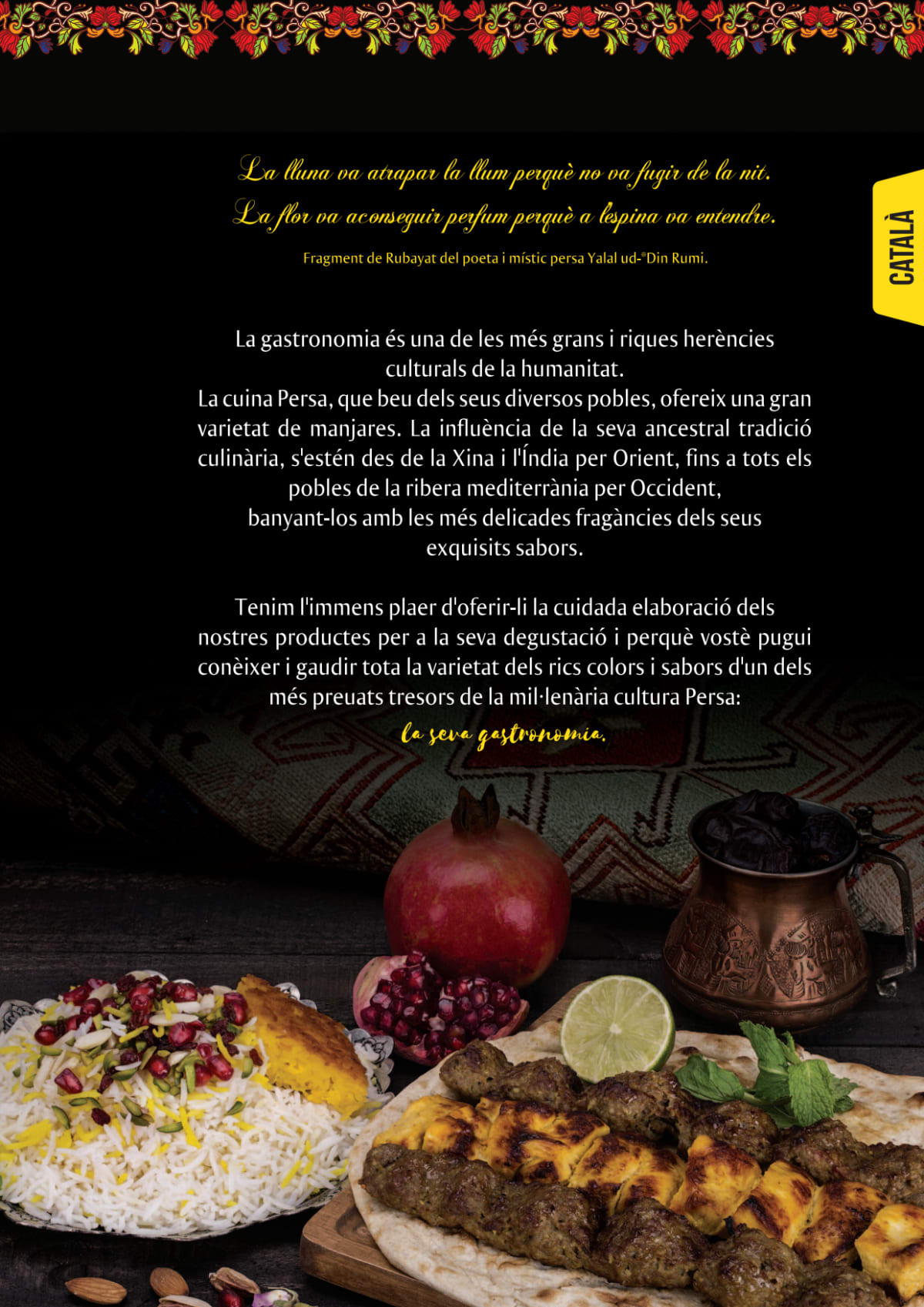 Rincón Persa menu