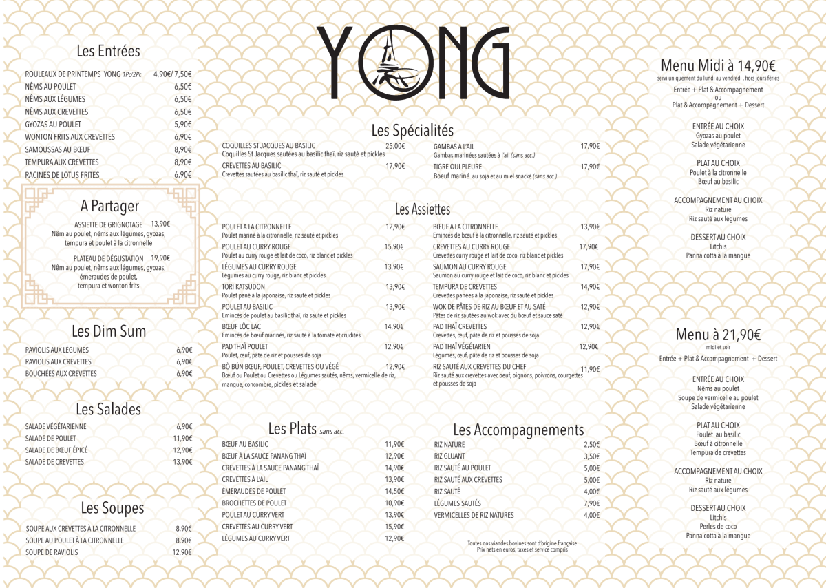 Yong menu