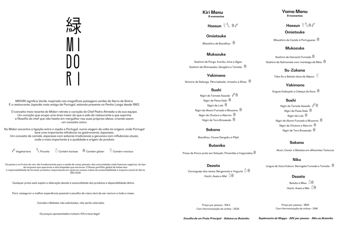 Midori menu