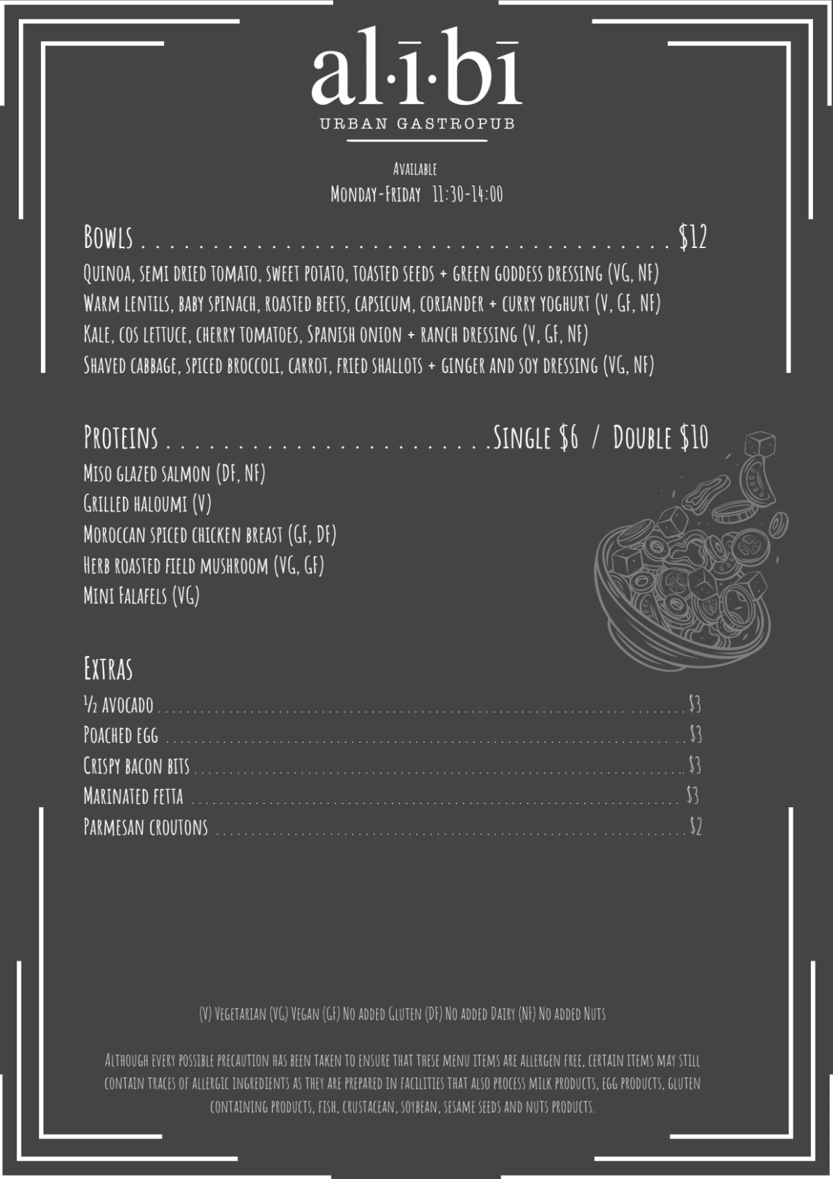 Carte et Menus 2023 Alibi Urban Gastropub à Melbourne (VIC) TheFork