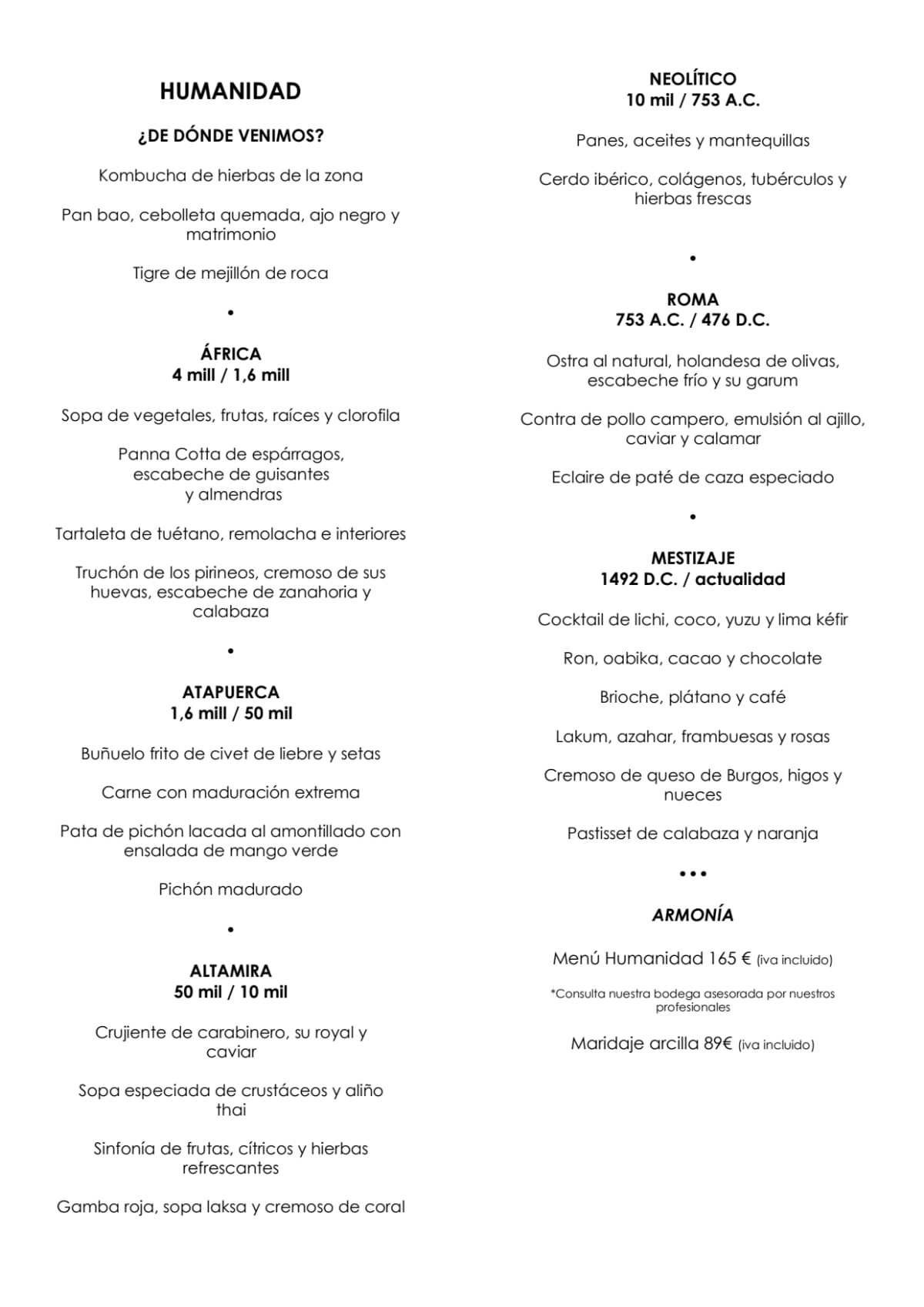 Menus 2024 Cobo Evolución in Burgos TheFork