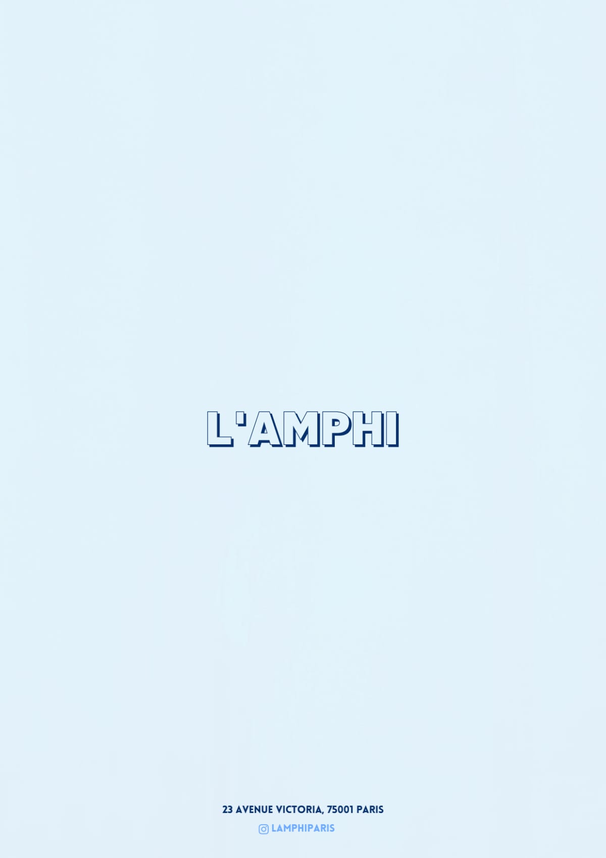 L'Amphi menu