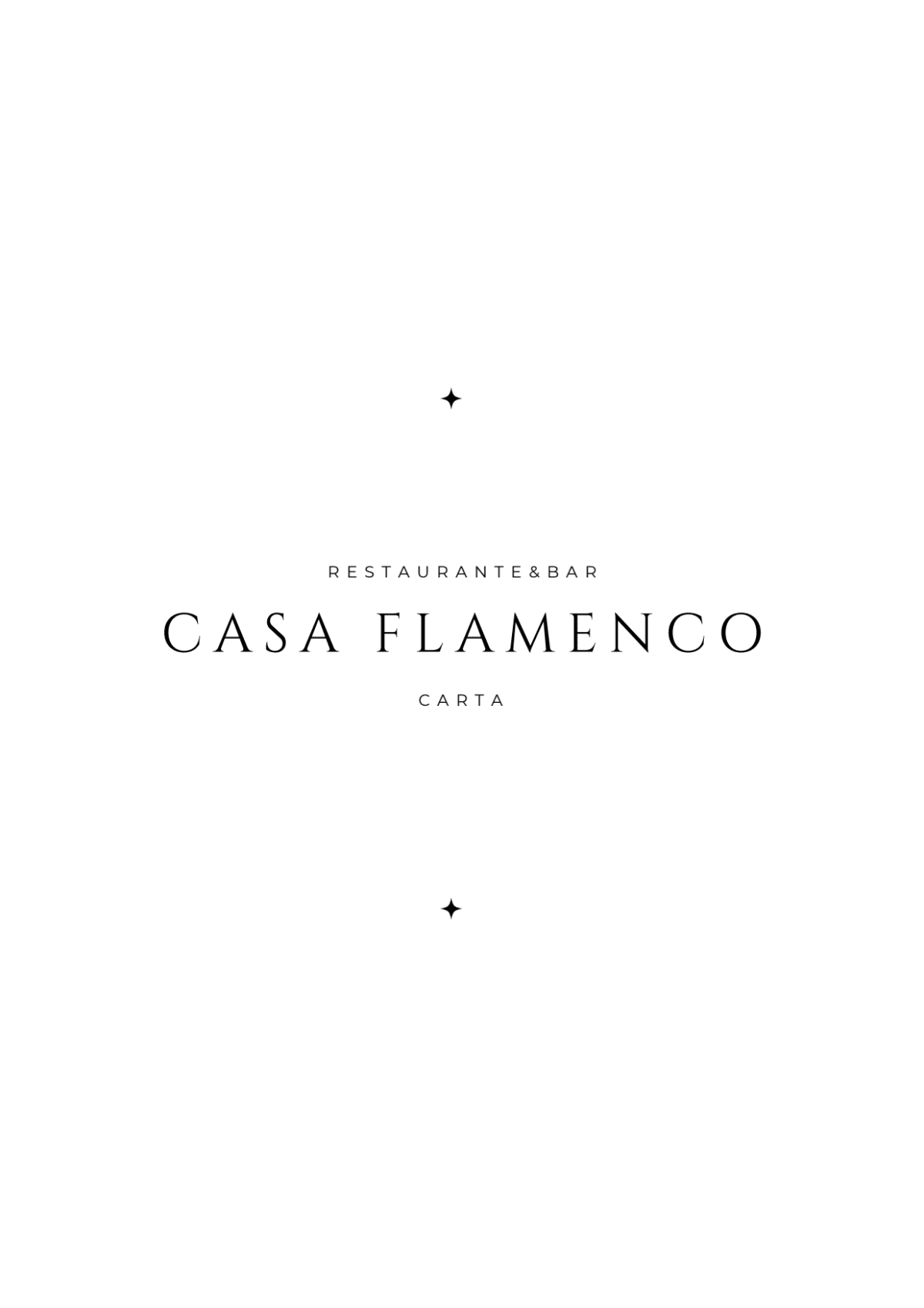 Casa Flamenco menu