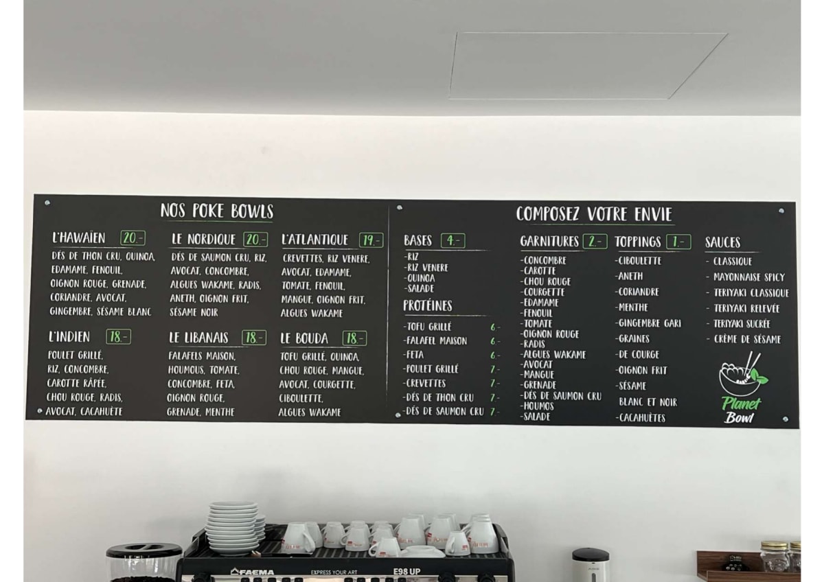 Carte et Menus 2024 Bowl Renens à Renens (VD) TheFork