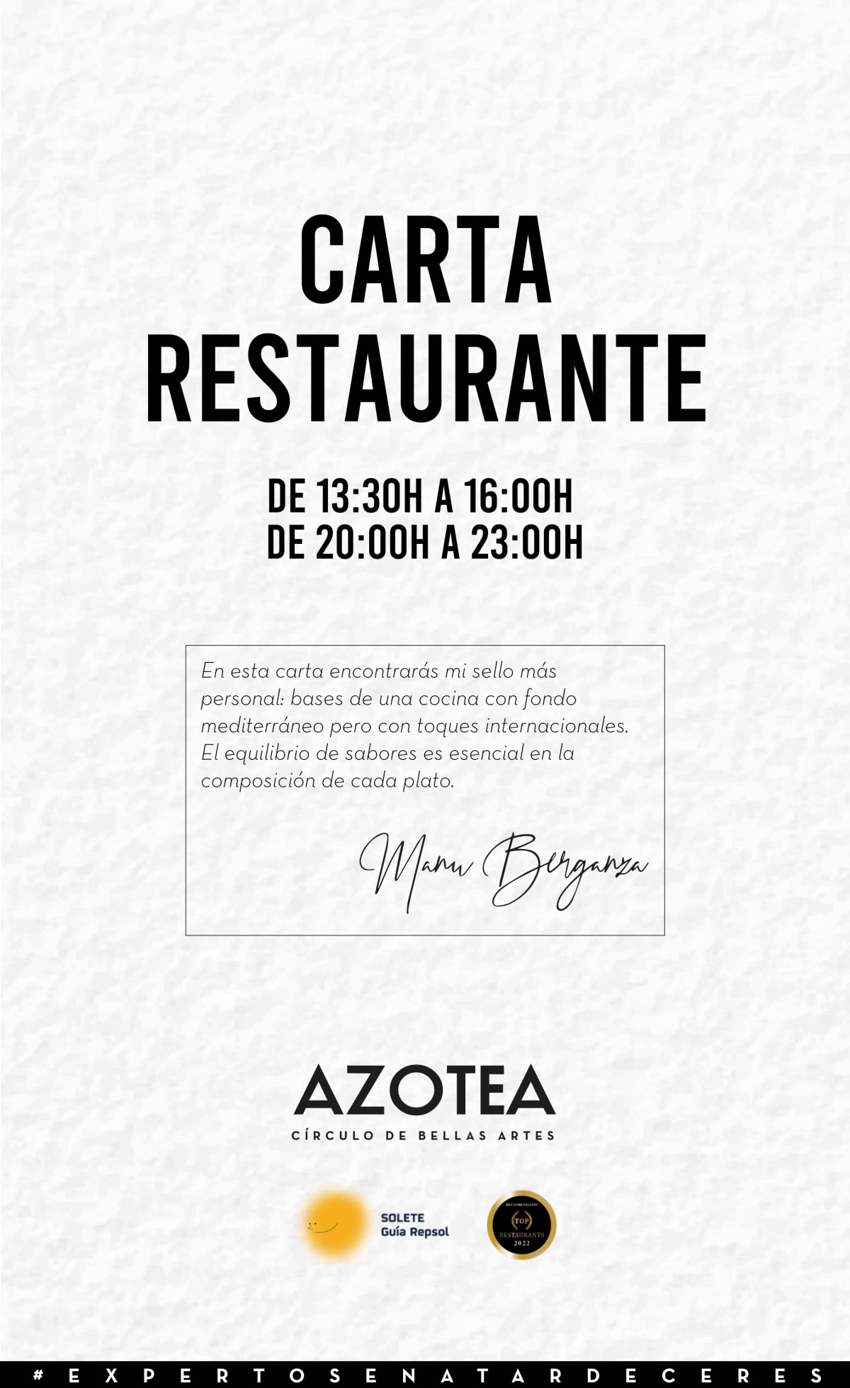 Azotea del Circulo menu