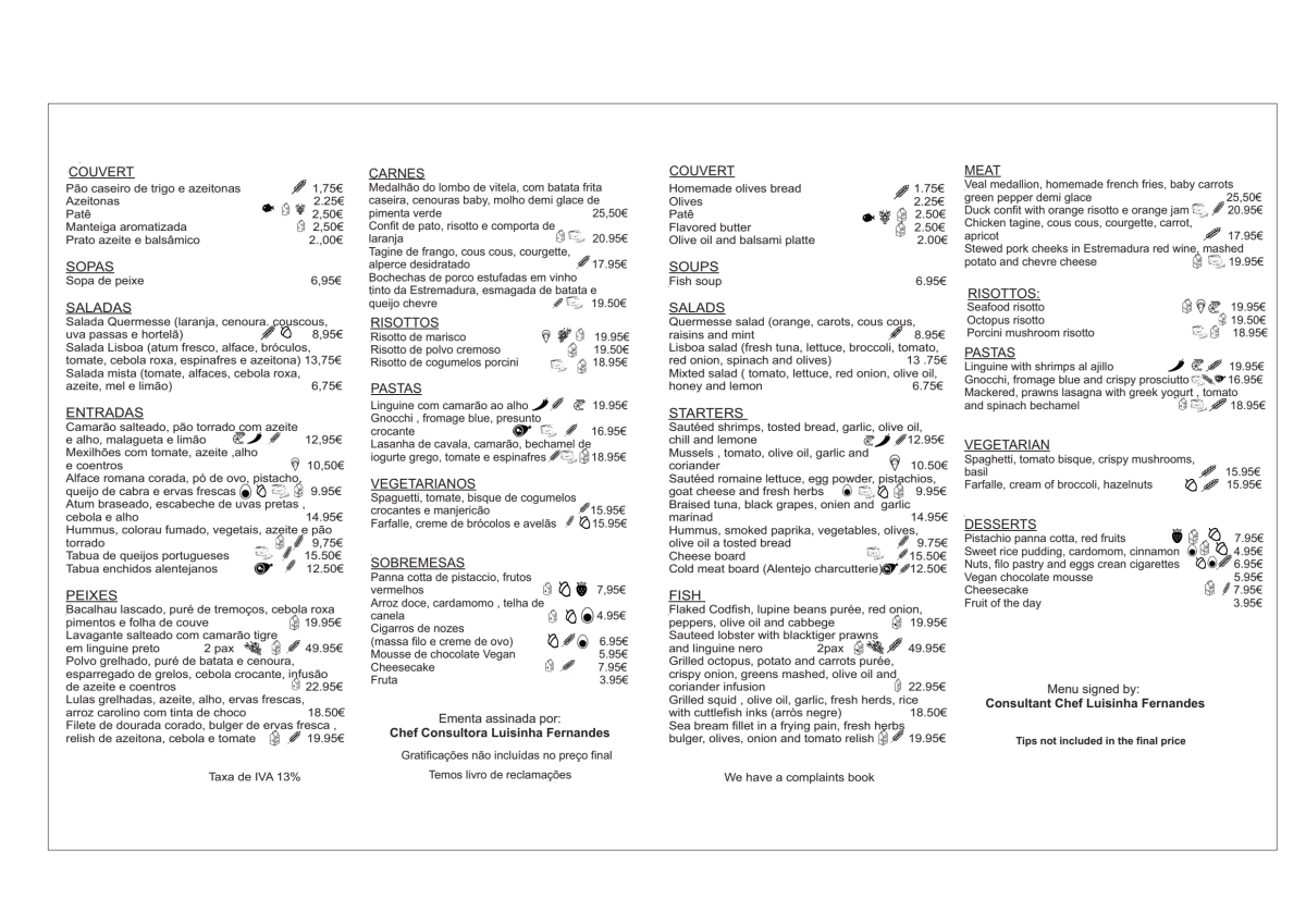 Quermesse menu