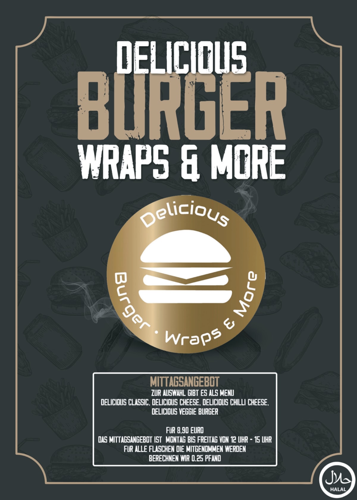 Speisekarte 2024 Delicious Burger, Wraps & more in Düsseldorf TheFork