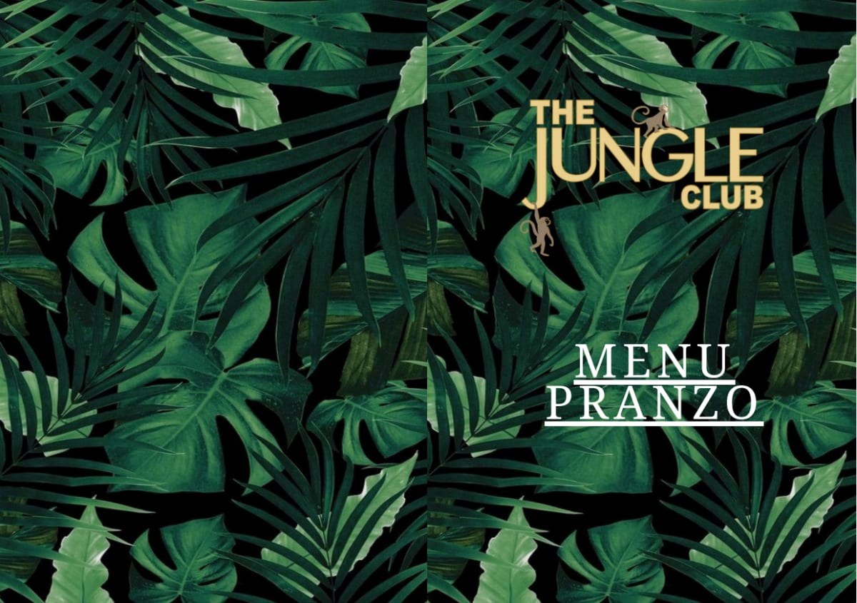 The jungle club menu