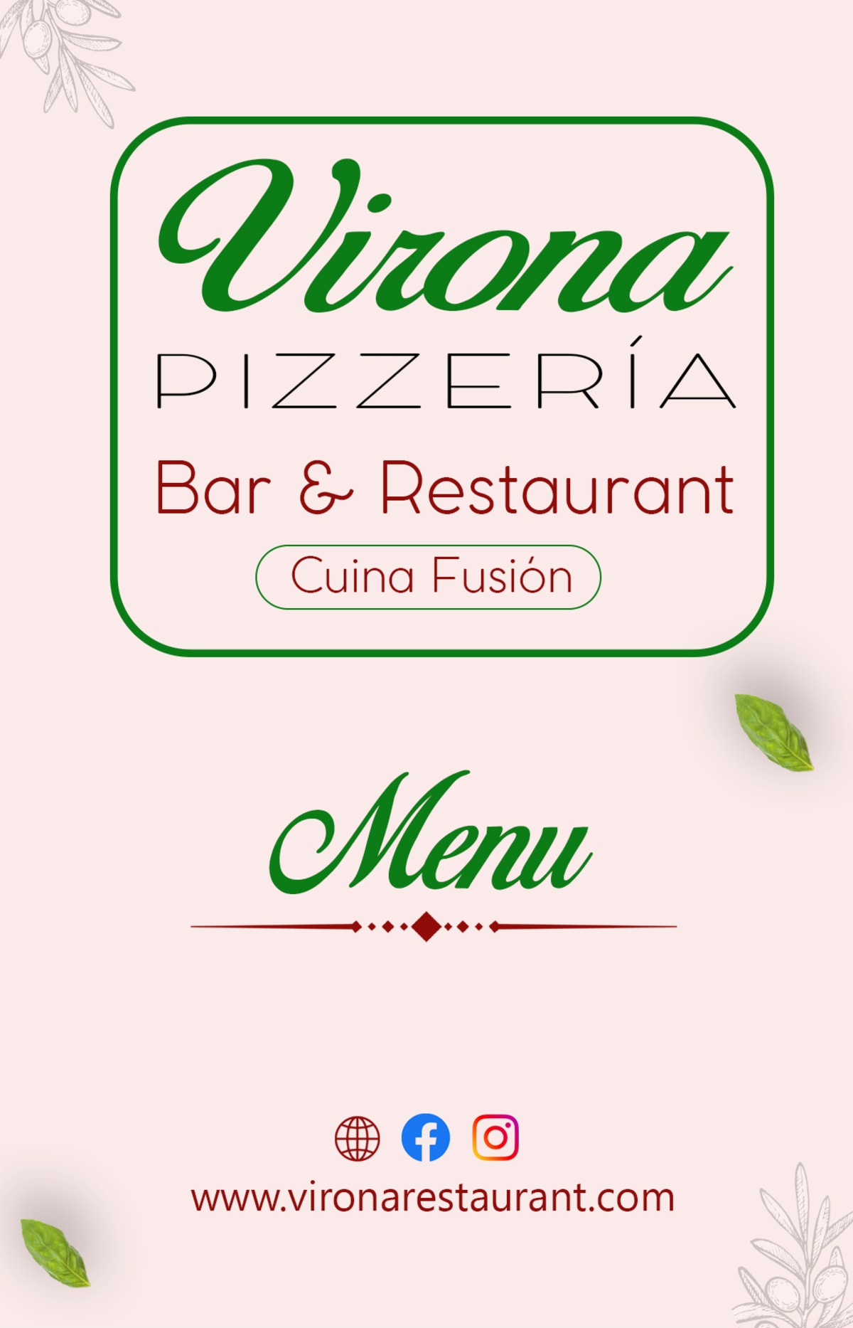 Virona menu