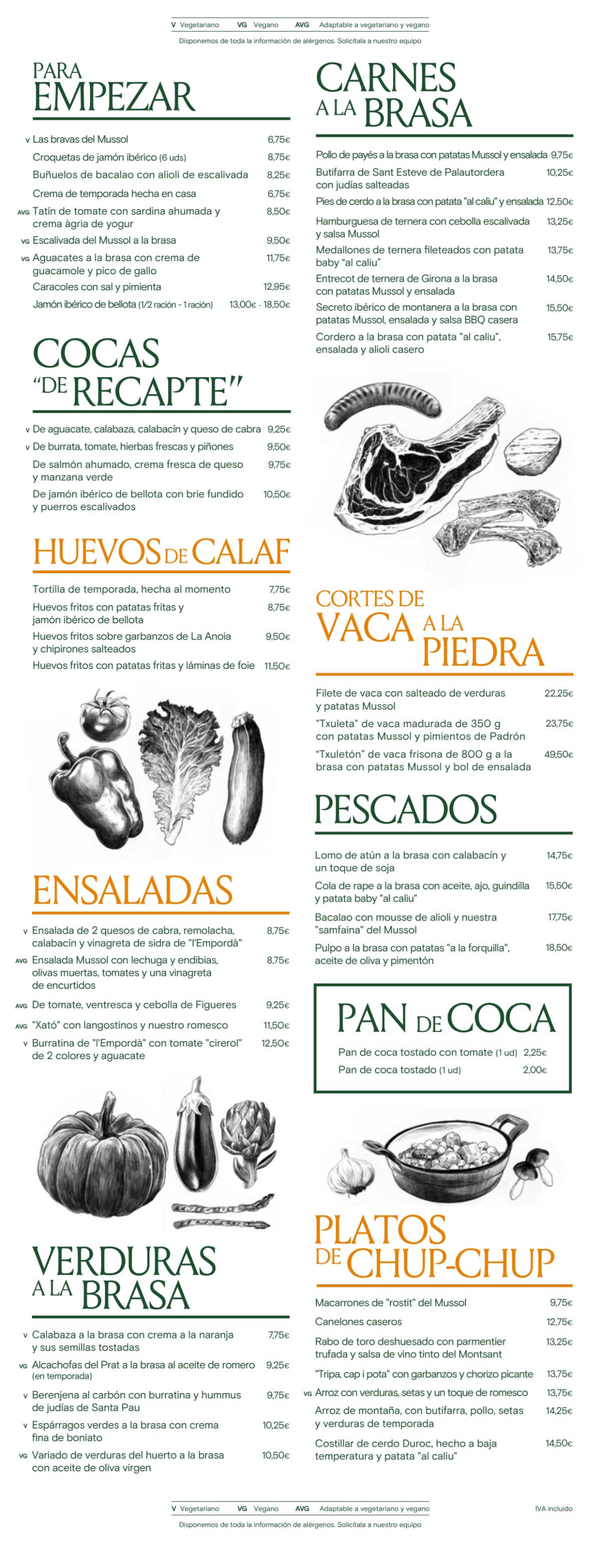 Mussol - Diagonal menu