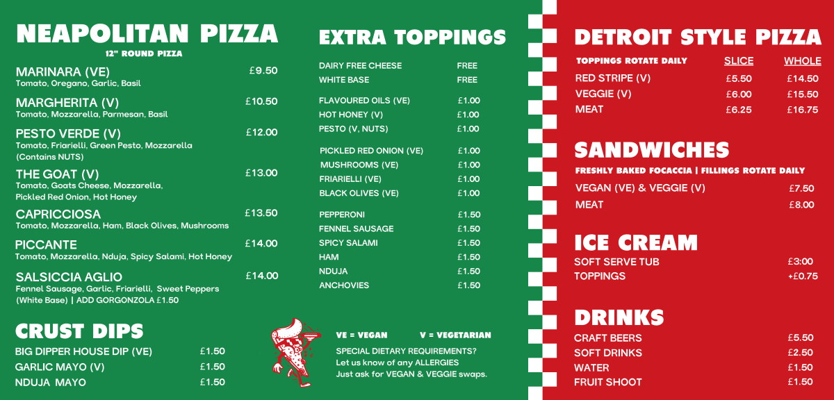 Menu 2024 The Fat Crust Catford in London TheFork