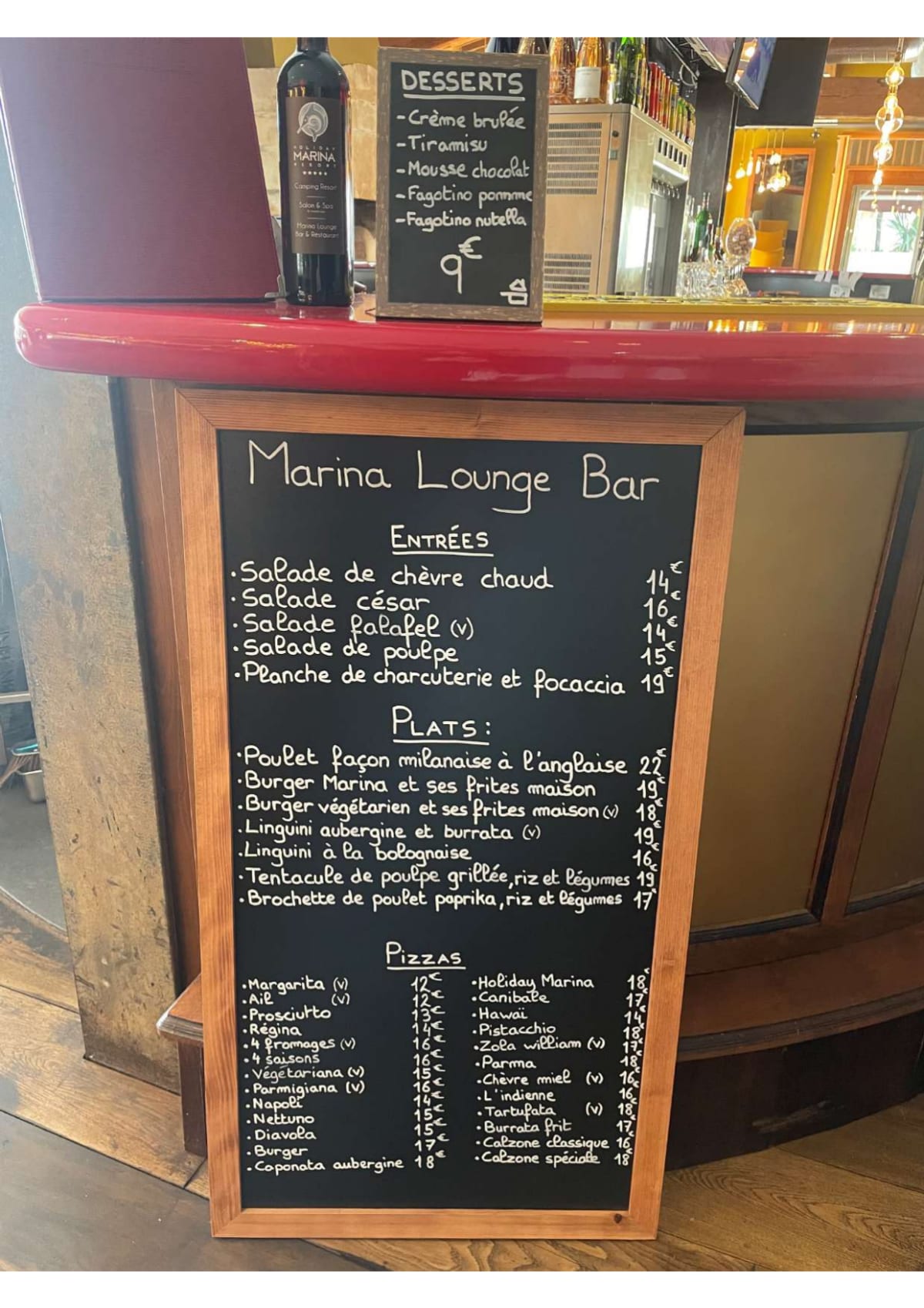 Menu 2024 Marina Lounge Bar & Restaurant em Cogolin TheFork