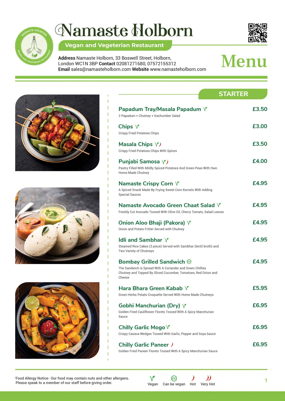 Carta y menù 2024 Actualizados Namaste Holborn en Londres TheFork