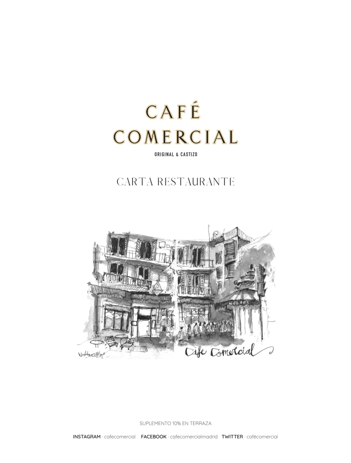 Cafe Comercial menu