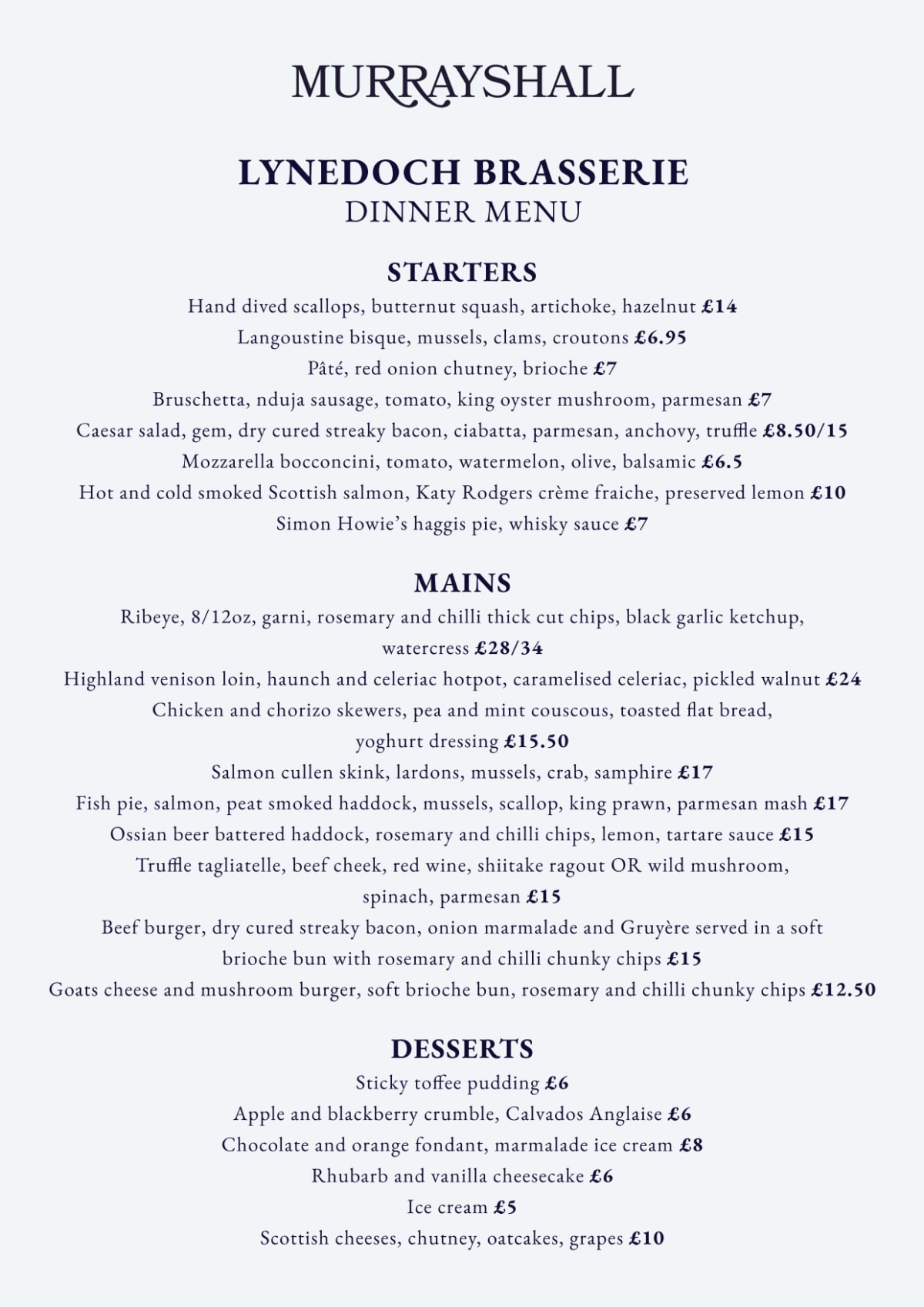 Carte et Menus 2023 Cairns à Perth TheFork