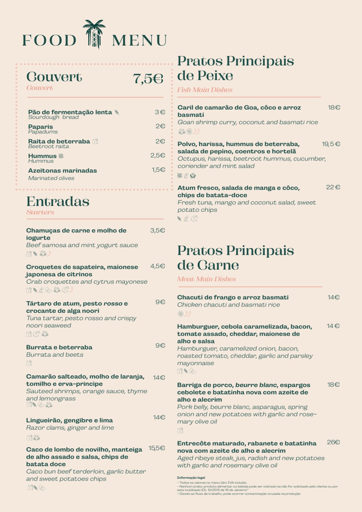 Go A Lisboa Rooftop menu