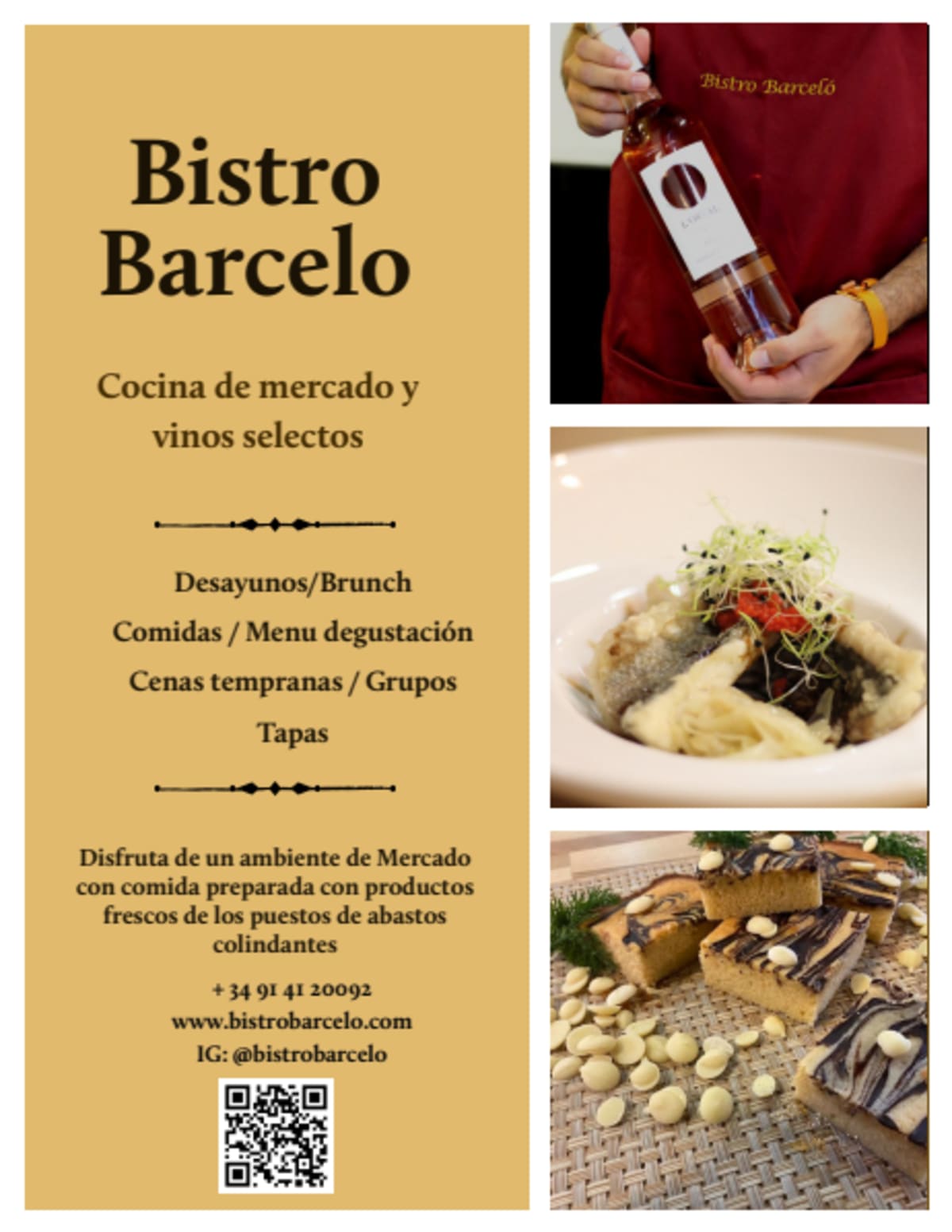 Bistro Barcelo menu