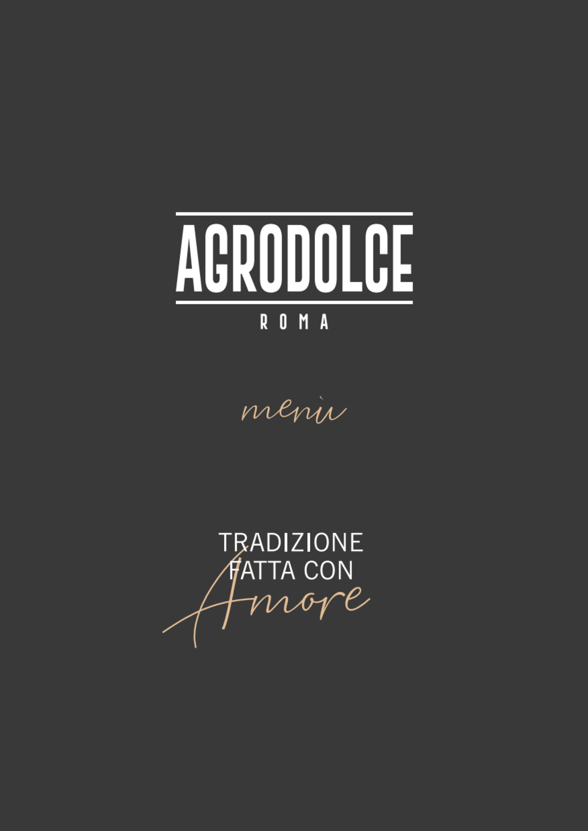 Agrodolce menu