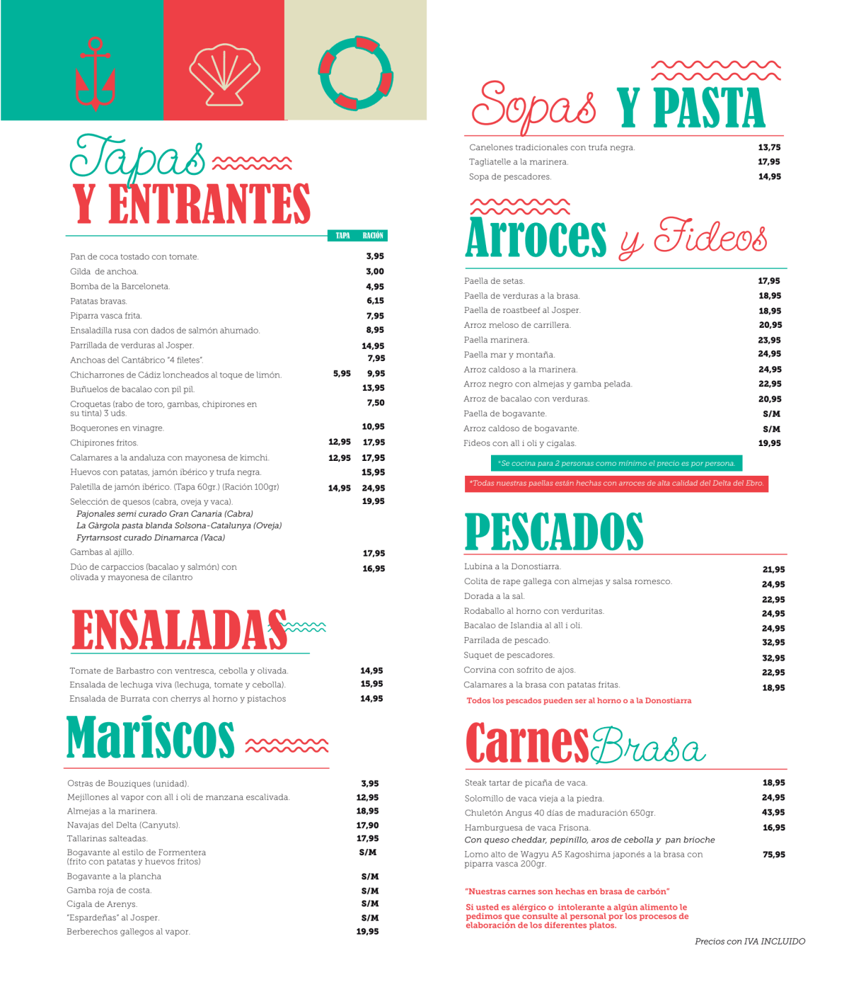 El Nou Ramonet menu