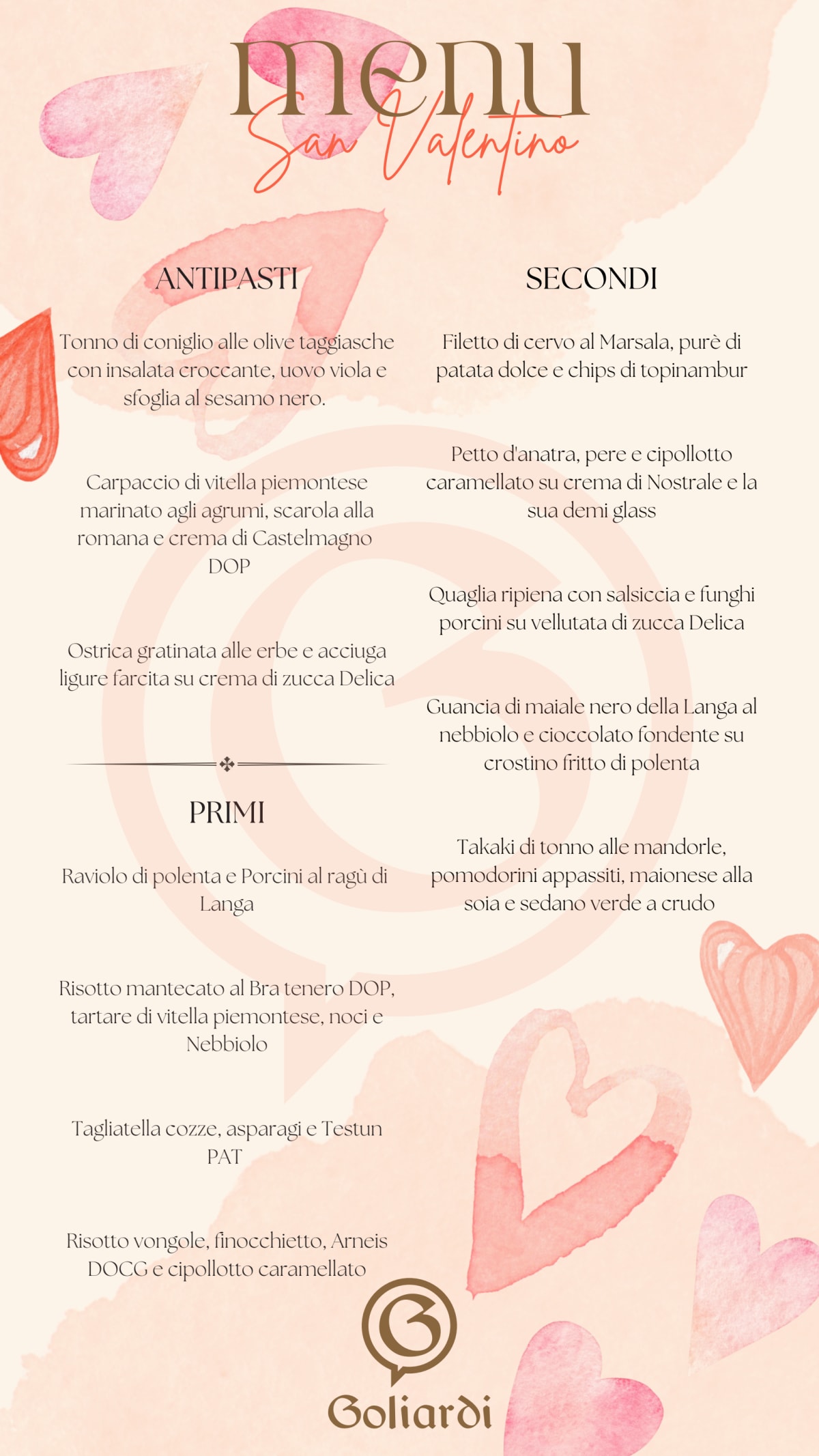 I Goliardi Roma menu