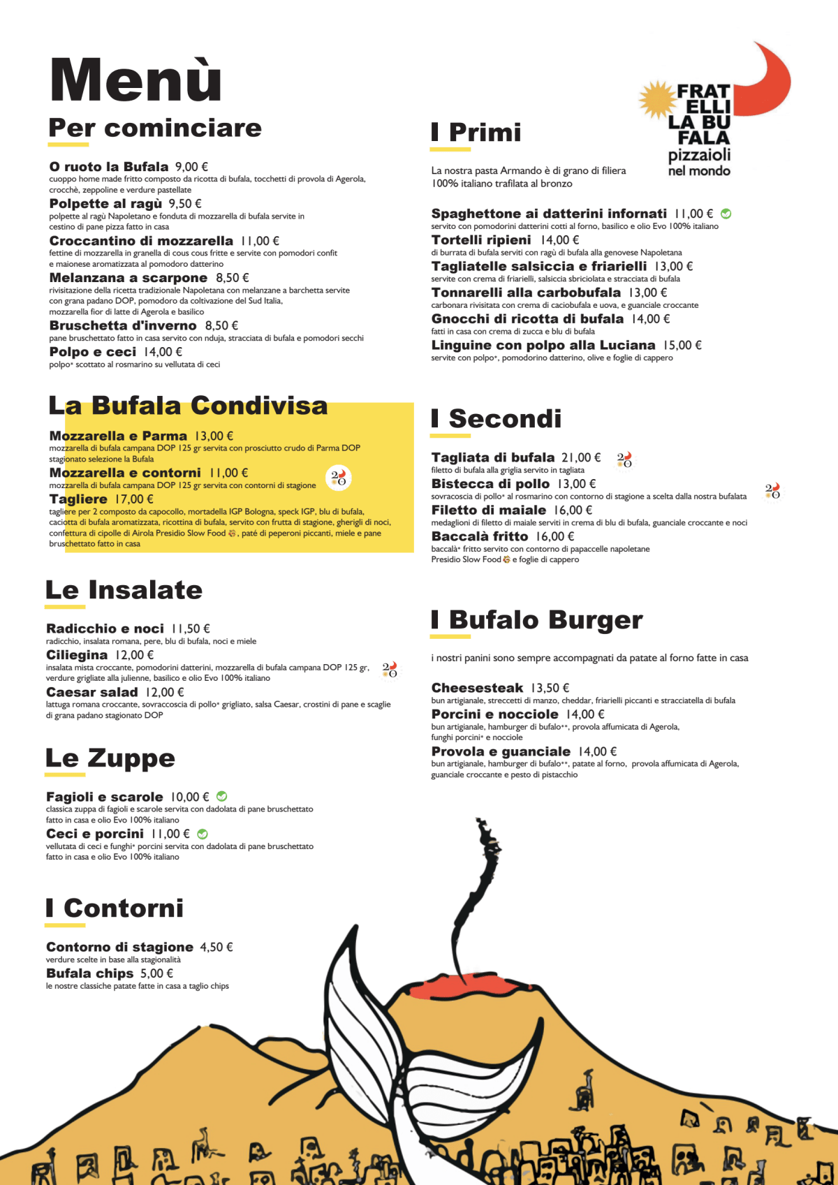 Fratelli La Bufala - Milano Cimarosa menu