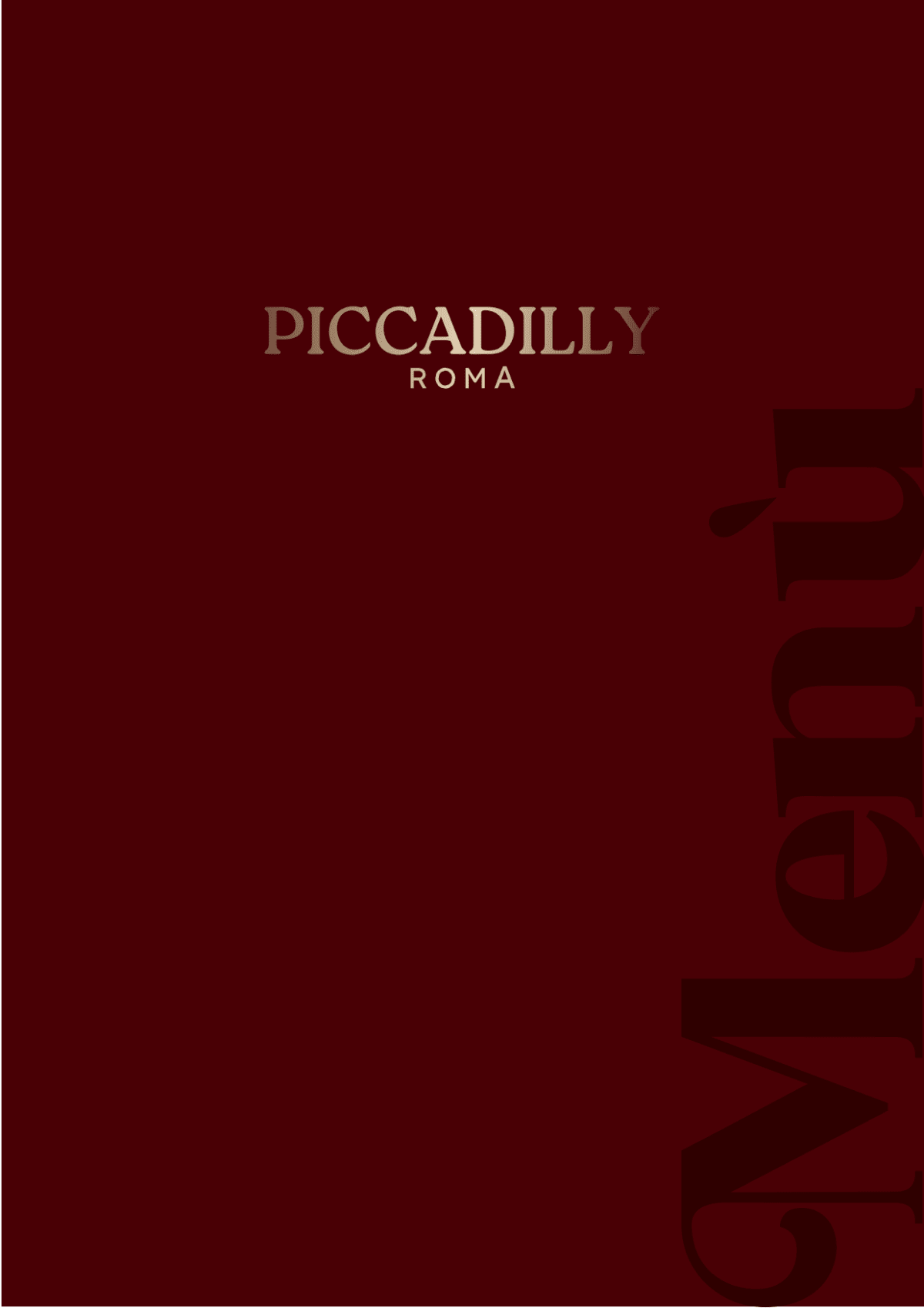 Piccadilly Roma menu