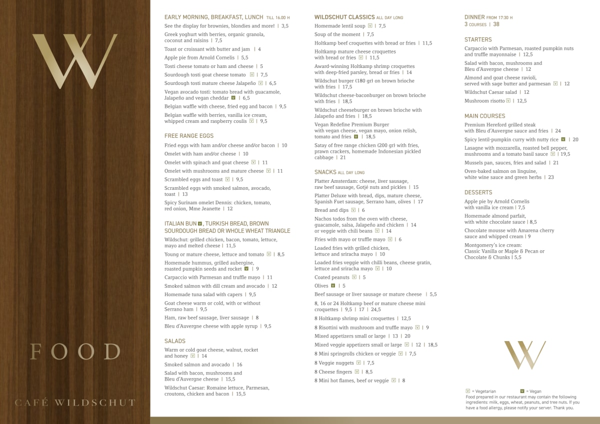 Wildschut menu