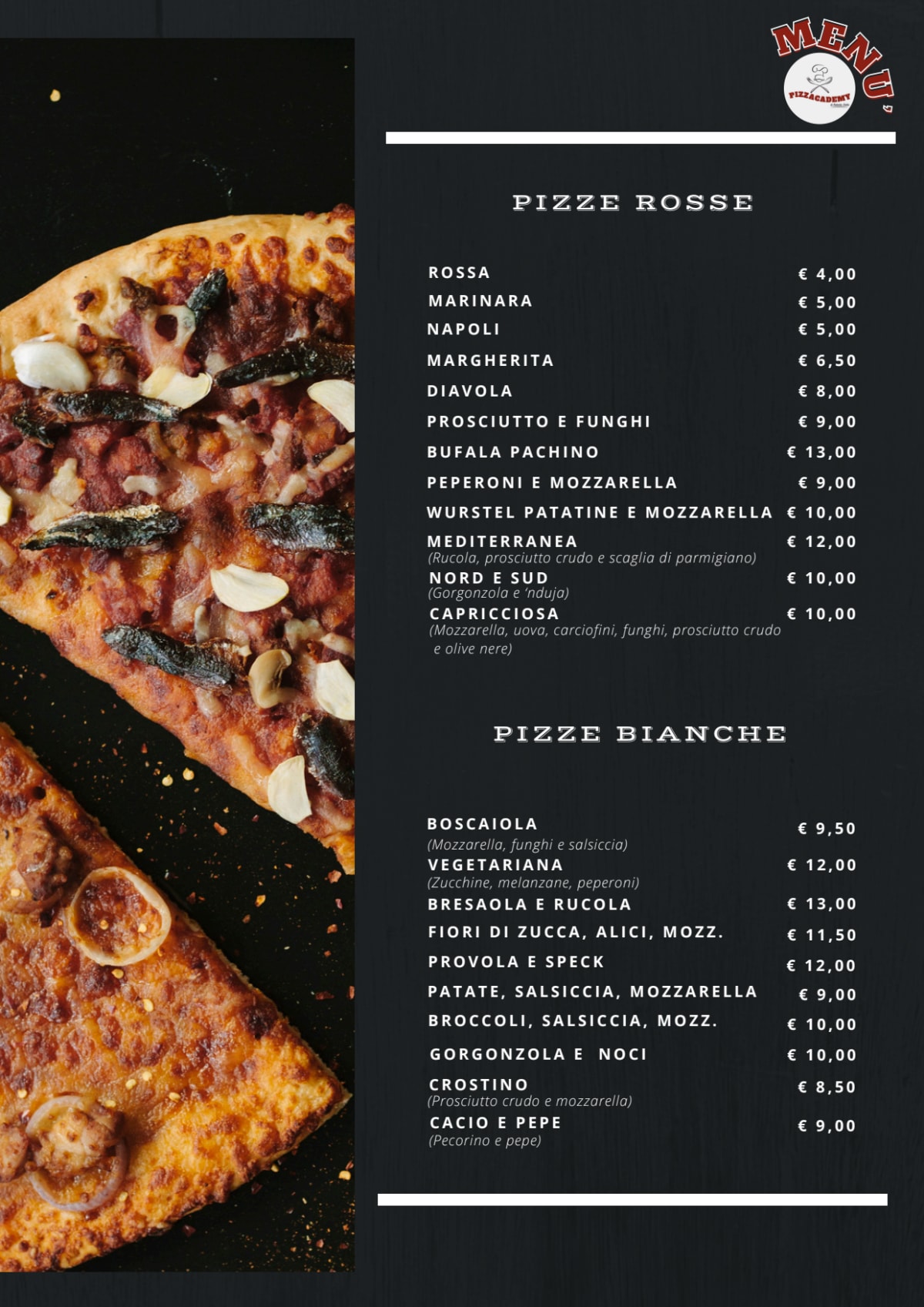 PizzAcademy di Roberto Stella menu