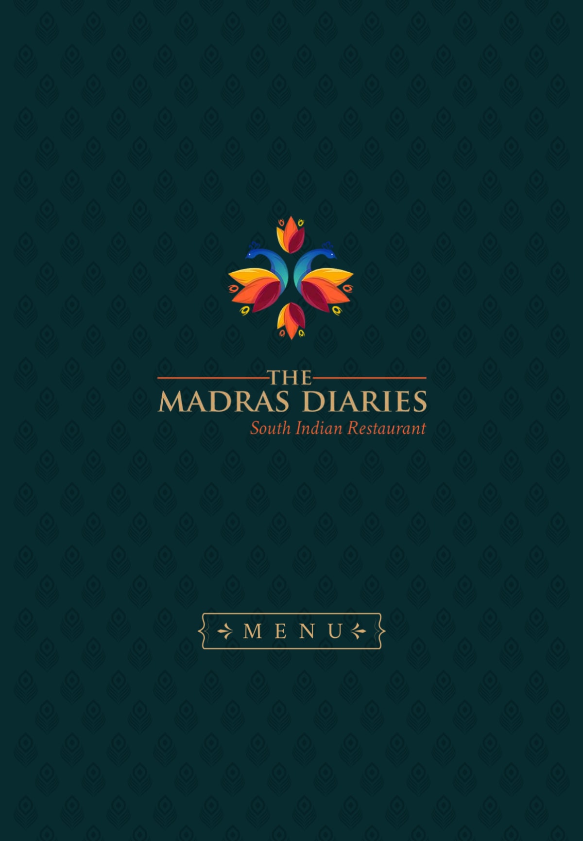 The Madras Diaries menu