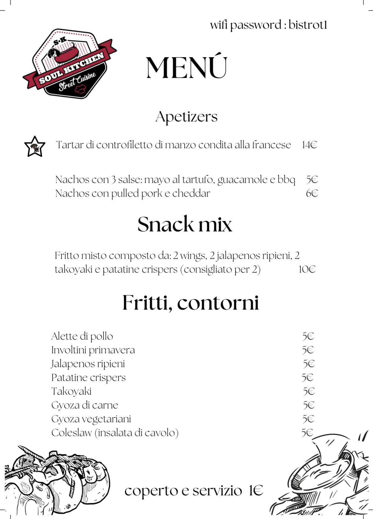 Menù completo e carta 2024 Soulkitchen street cuisine a Trento